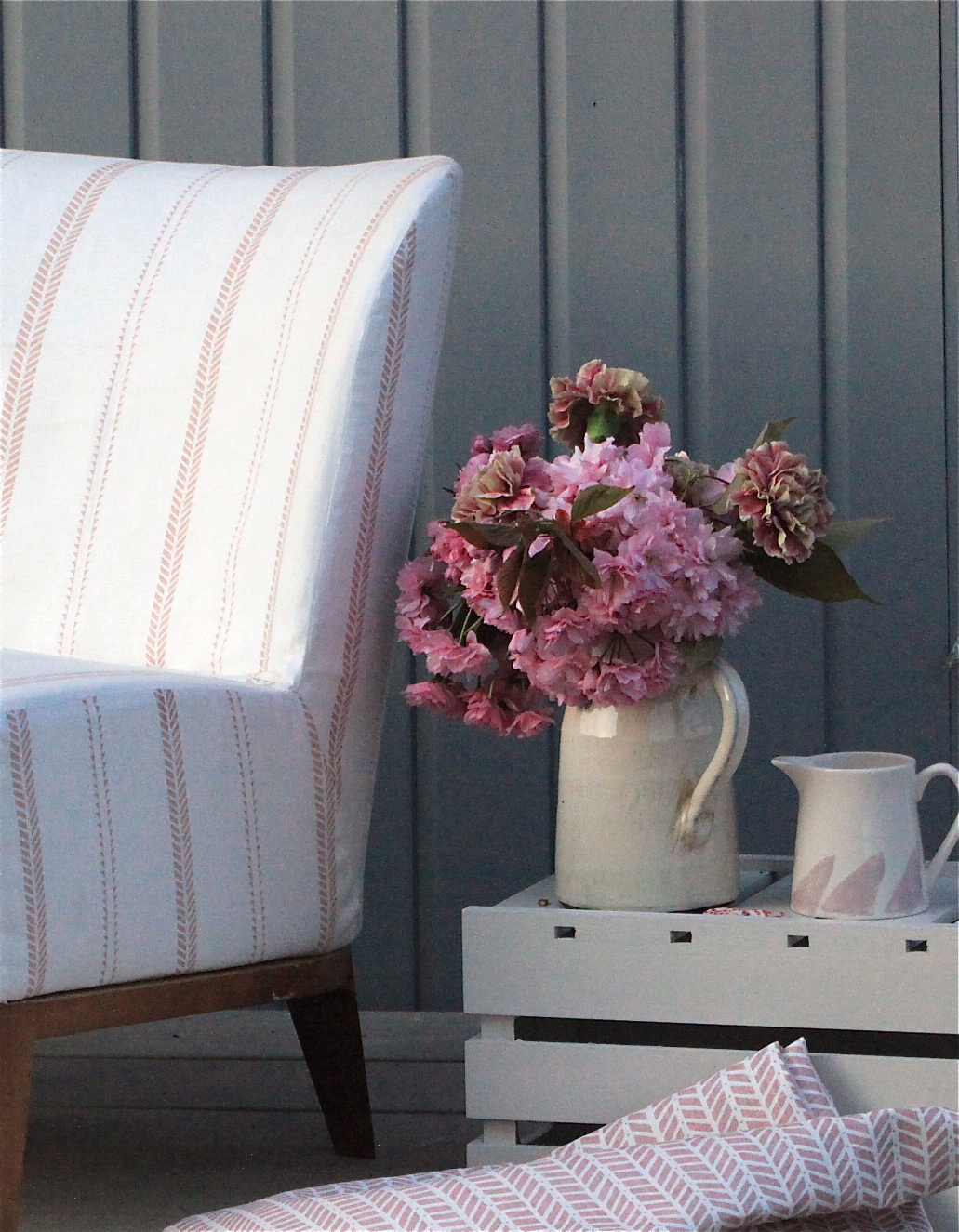 PETAL PINK LINEN STRIPE