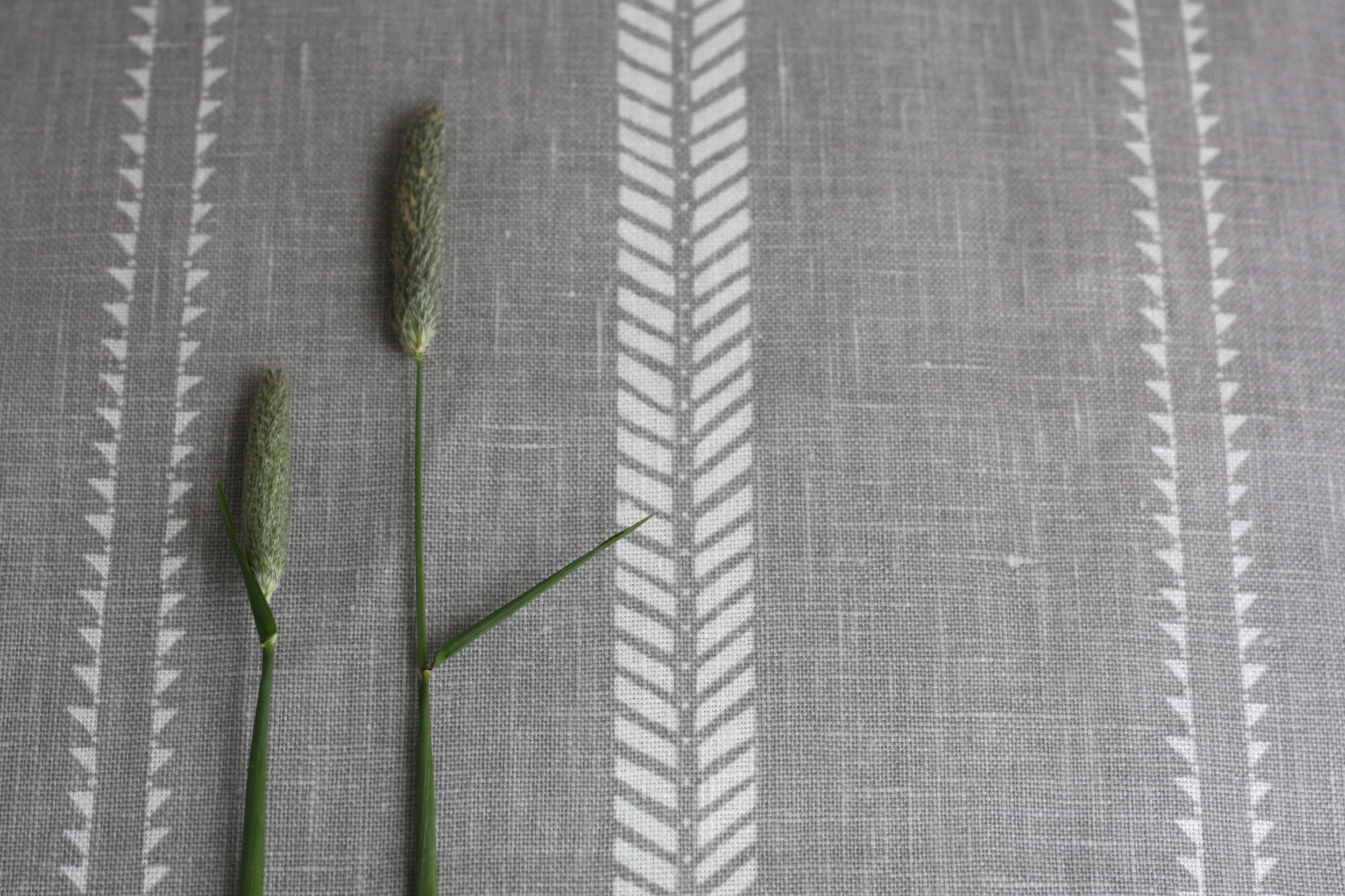 SLADE STRIPE IN ROCK GREY LINEN