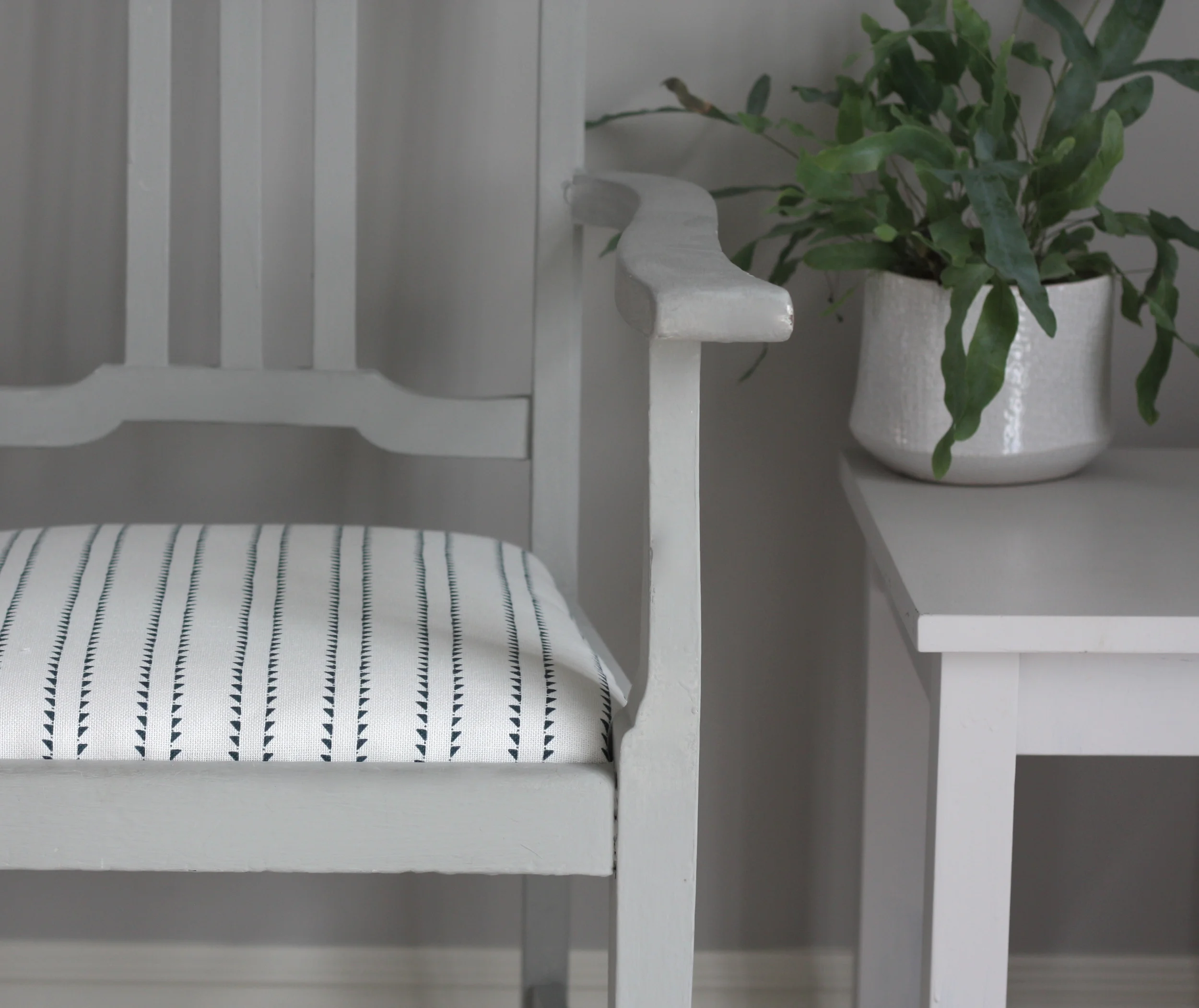 Windmill Wood linen blend Inky Sky upholstery fabric