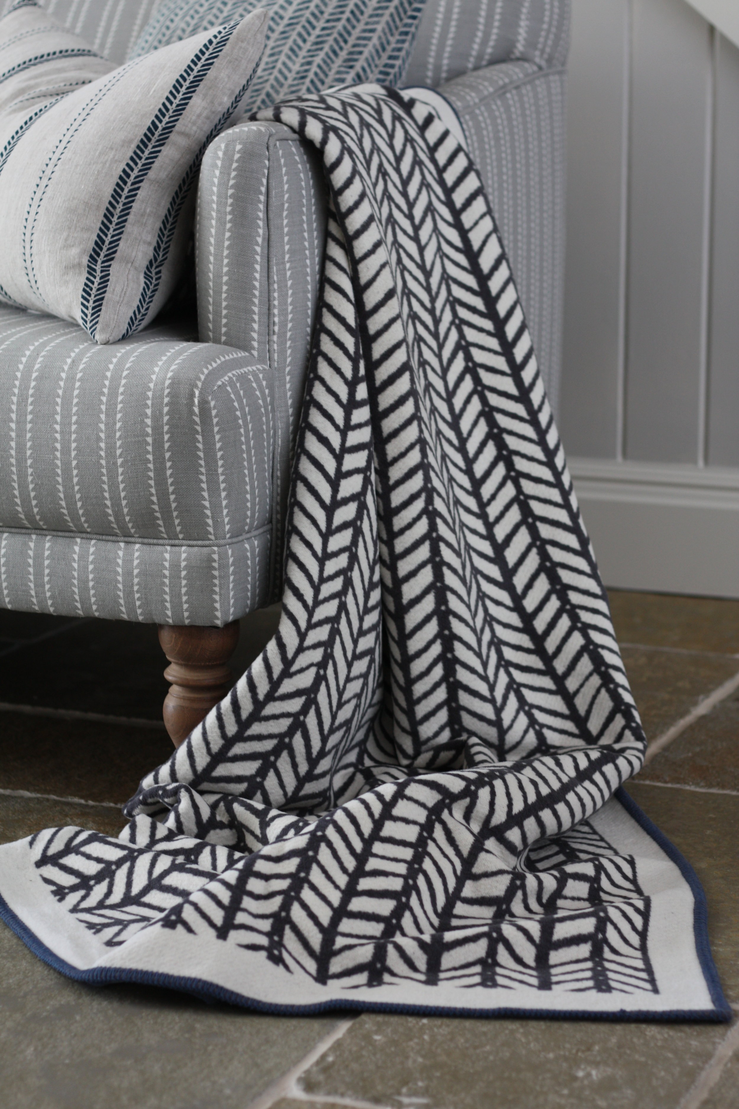 Windmill Wood Rock Grey Upholstery Fabric