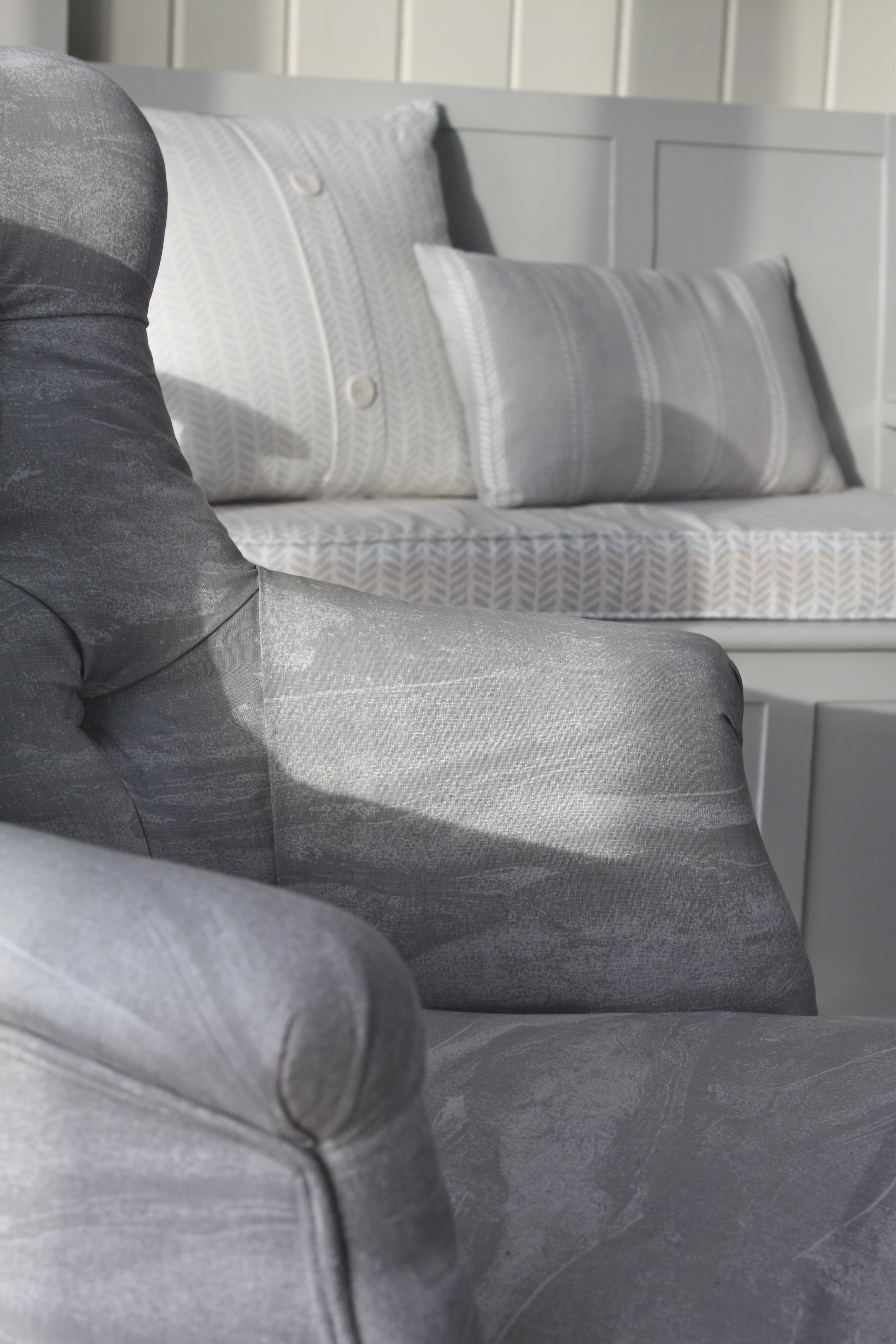 Devon Rockpool Grey Linen Chair