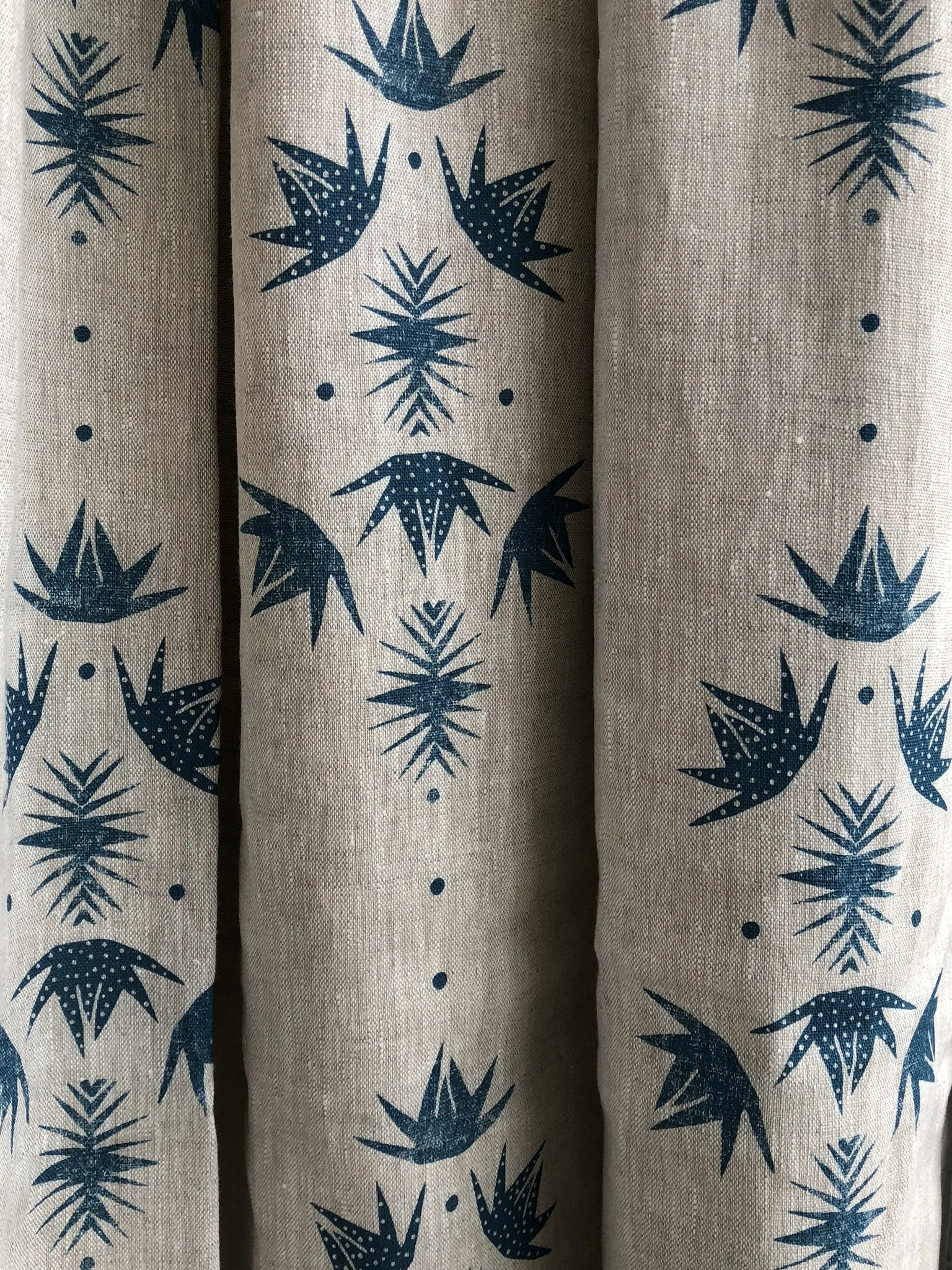 NORDIC TRAIL DEEP TEAL CURTAIN FABRIC