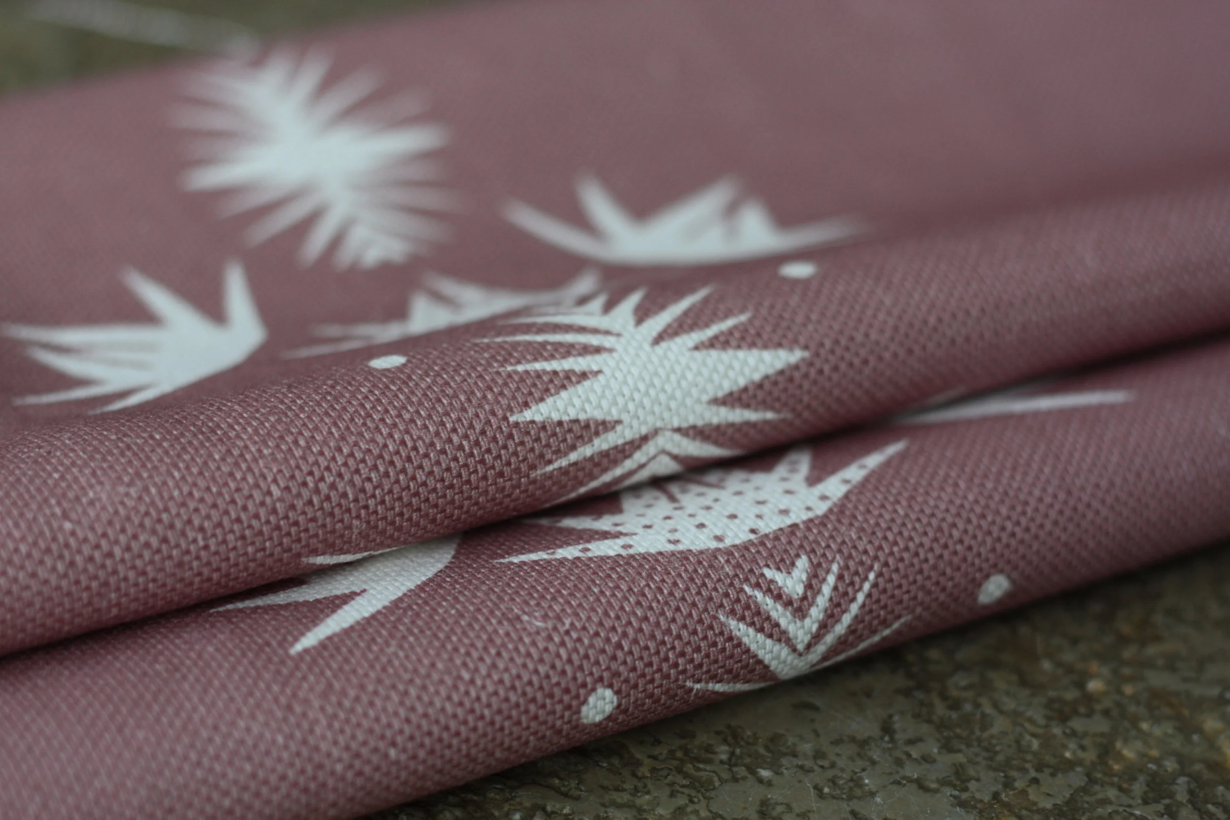 Nordic Trail Blush Pink Curtain Fabric