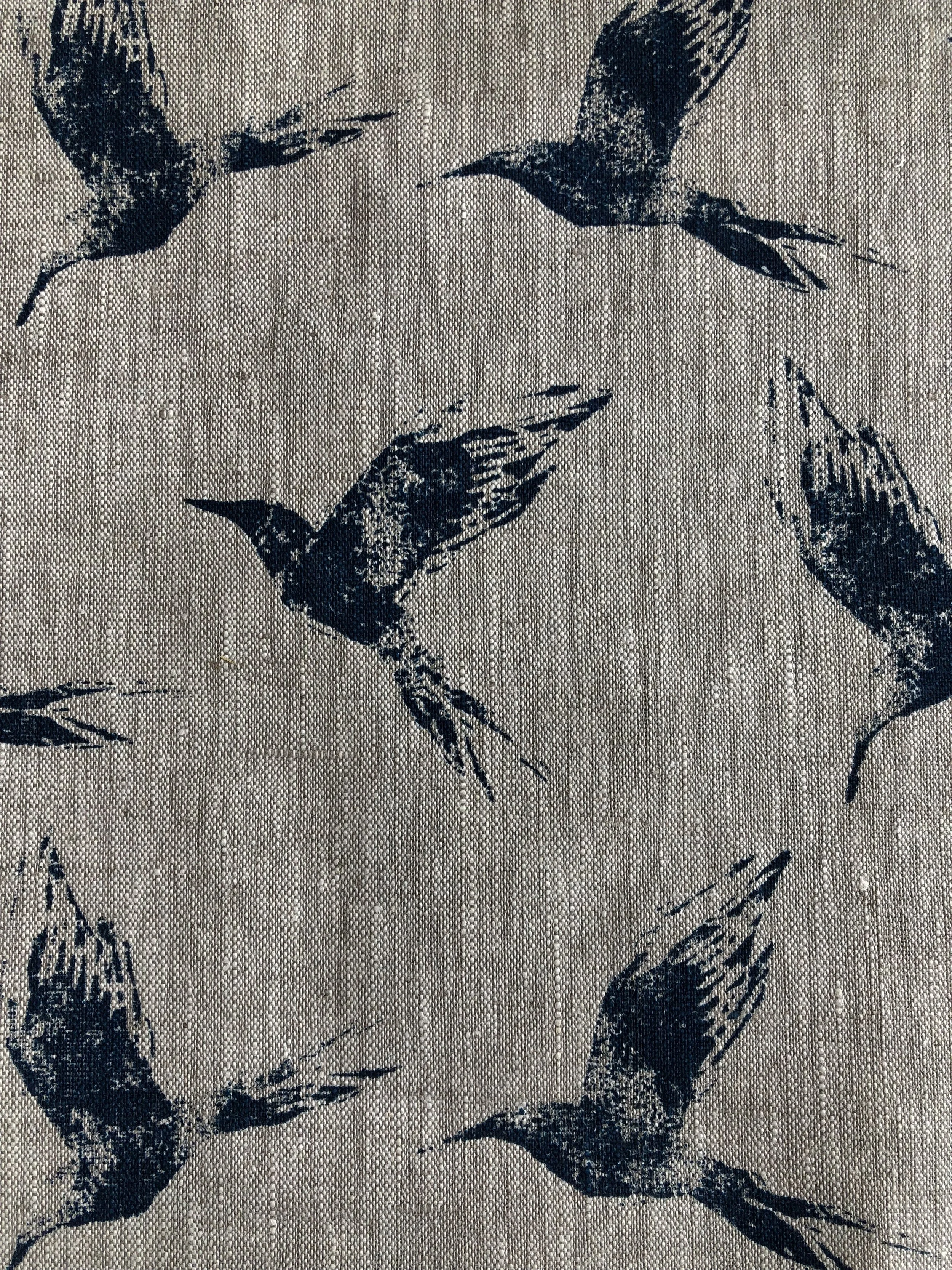 Bollin Bird Inky Sky linen