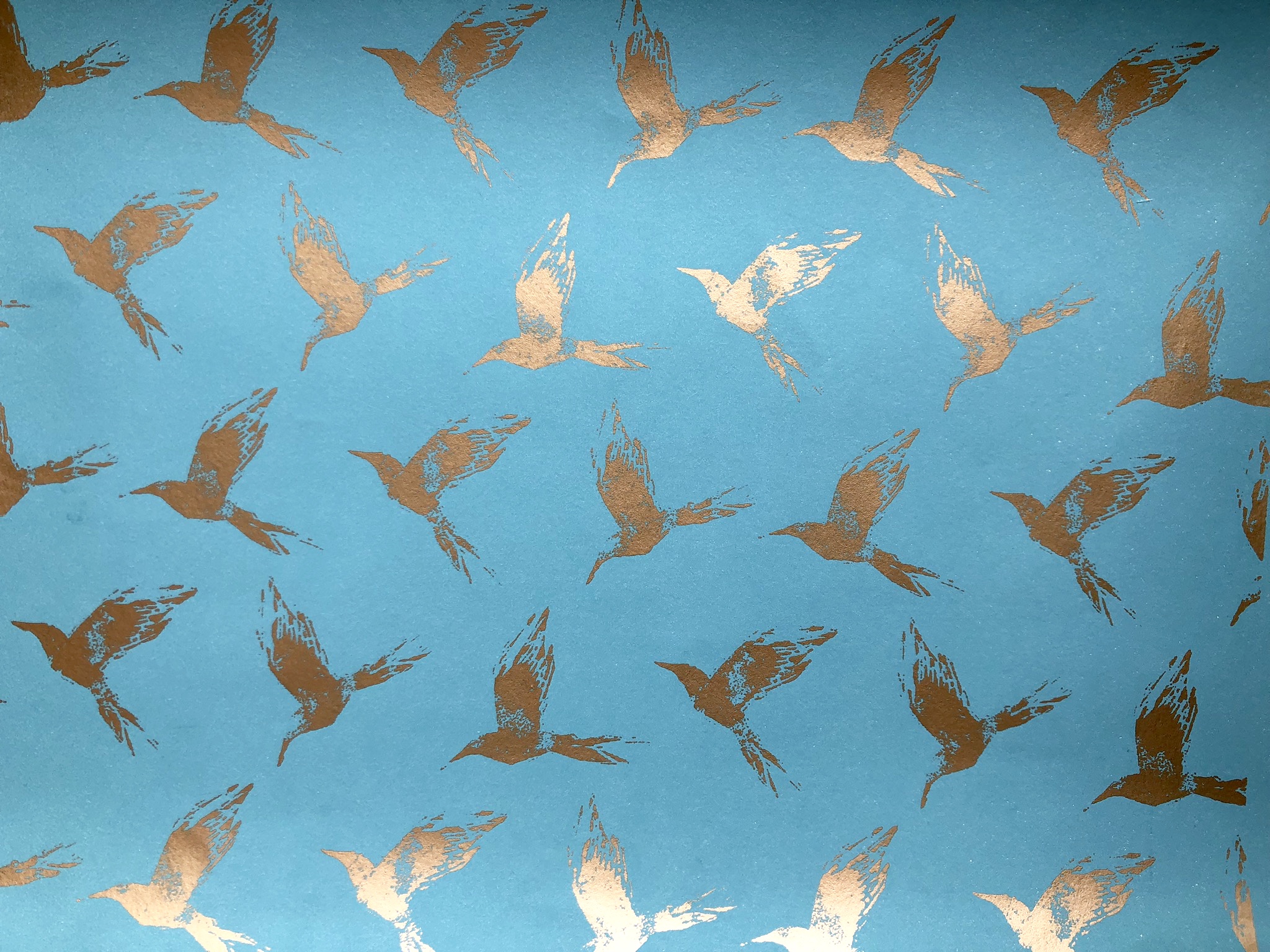 Bollin Bird Wallpaper Gold And Med Zoe Glencross