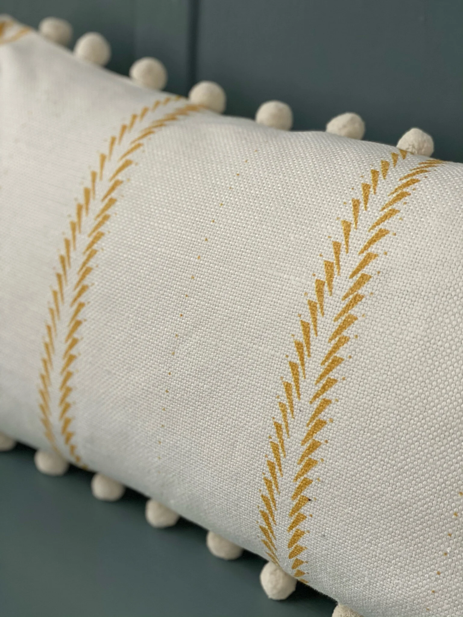 ochre rectangular cushion