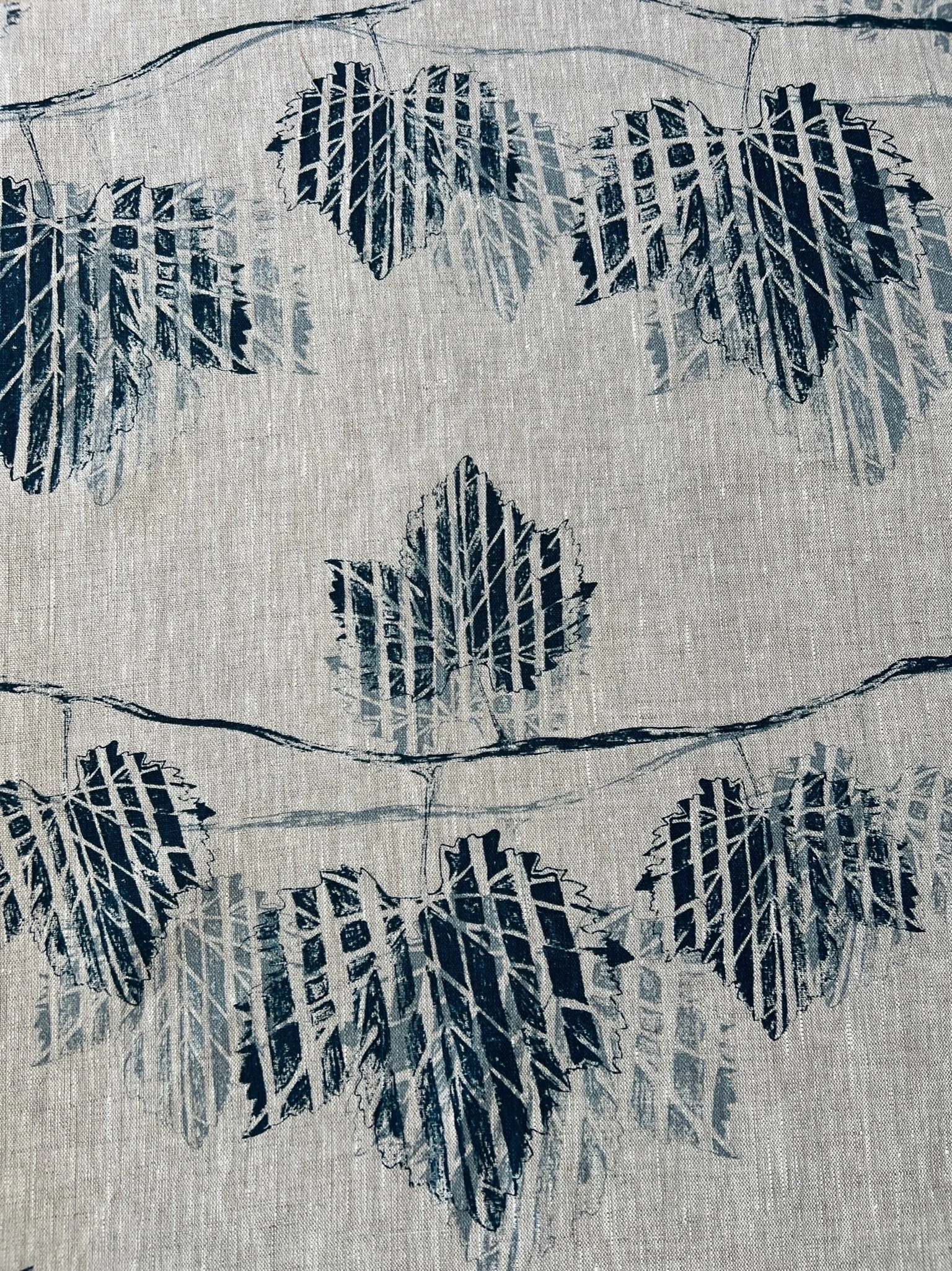 Les Vignes Linen Curtain Fabric