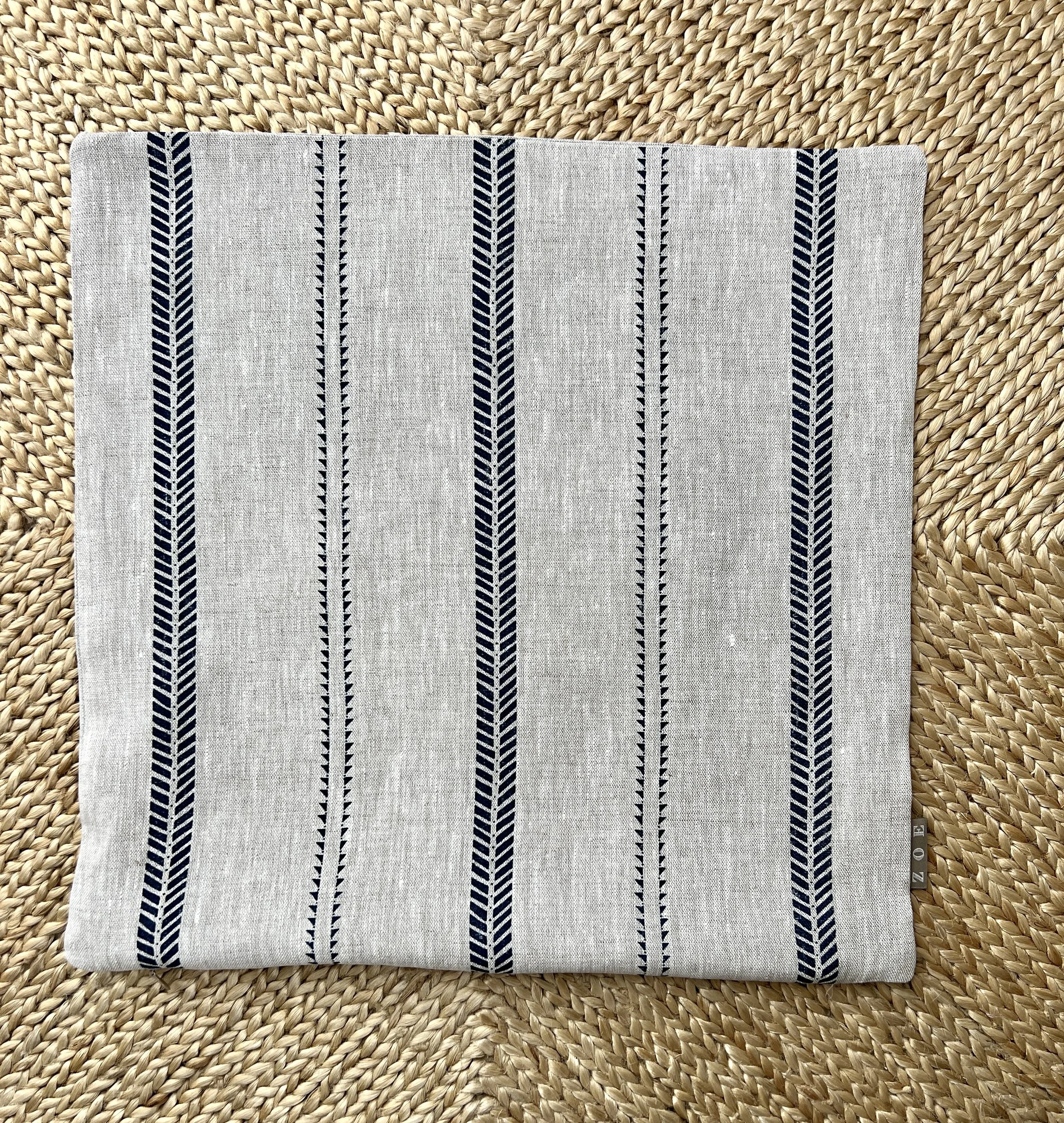 Slade Stripe Inky Sky Cushion Cover