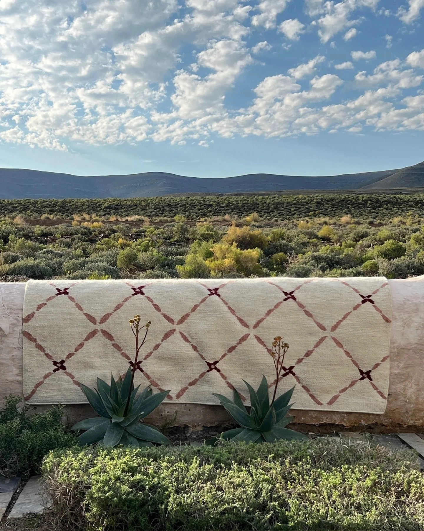 From humble print beginnings created in my studio, inspired by beautiful azulejo tiling I had spotted on my travels to Lisbon and Porto, to handwoven mastery by the skilled weavers in Cape Town at @coralandhive, we bring you the Porto Nu rug.  Made f