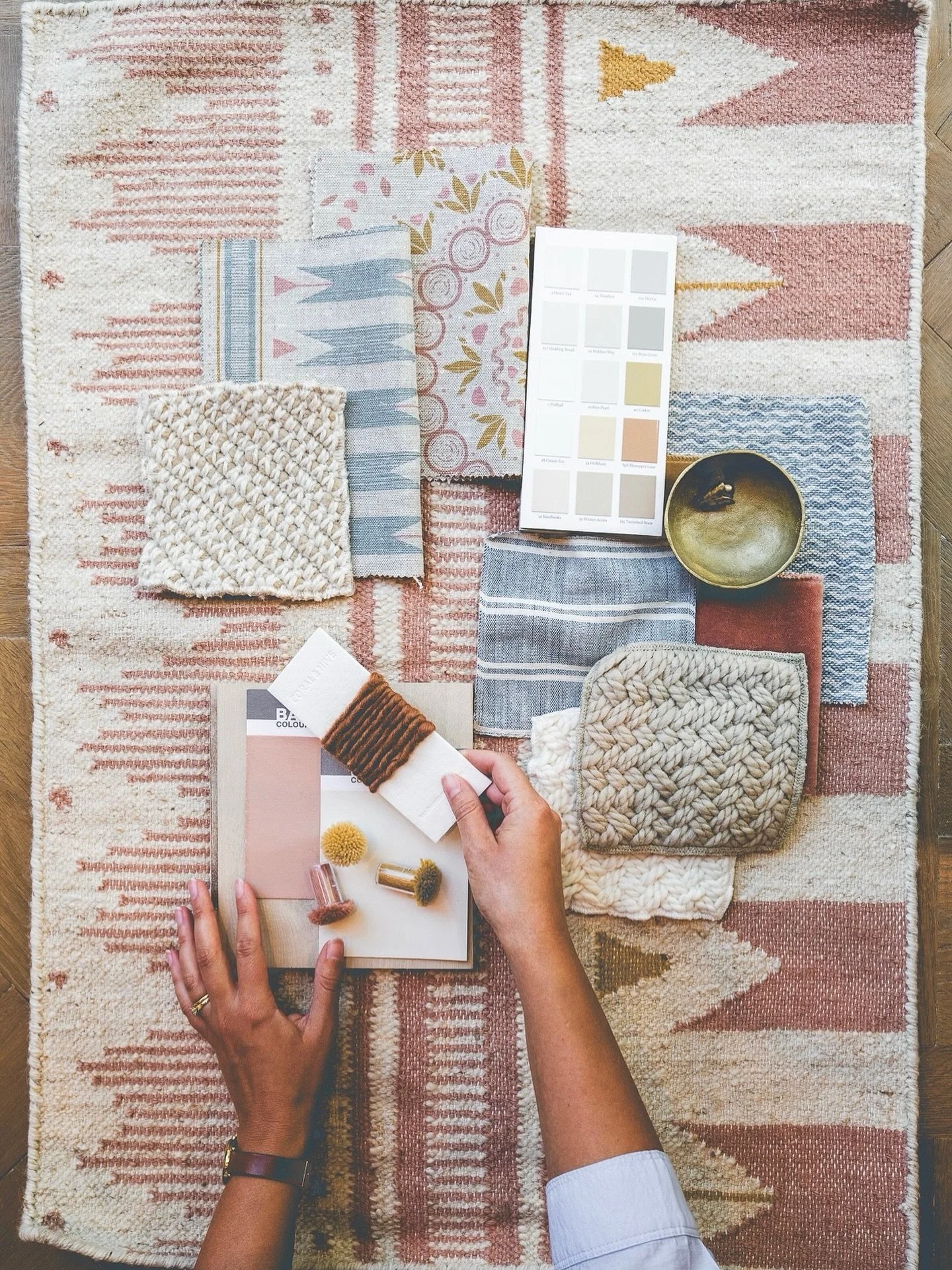 There’s a lot of beautiful schemes to be created with our fabrics and rugs combined. 
Next time you’re in London pop into the @coralandhive showroom on Lots Road to see the beautiful rugs in real life alongside some of our fabrics, and h