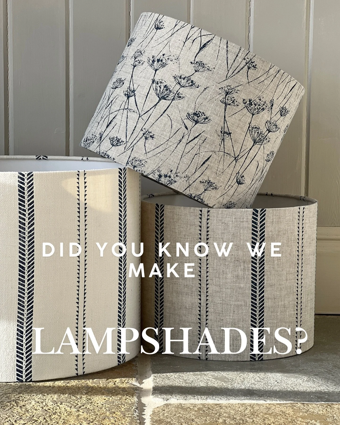 Did you know we make lampshades to order in any of our fabrics? 

A perfect way to add a little pattern to your home for Spring!  You can browse our shades on our lampshade page online or if there one you would like and you can&rsquo;t see a photo of