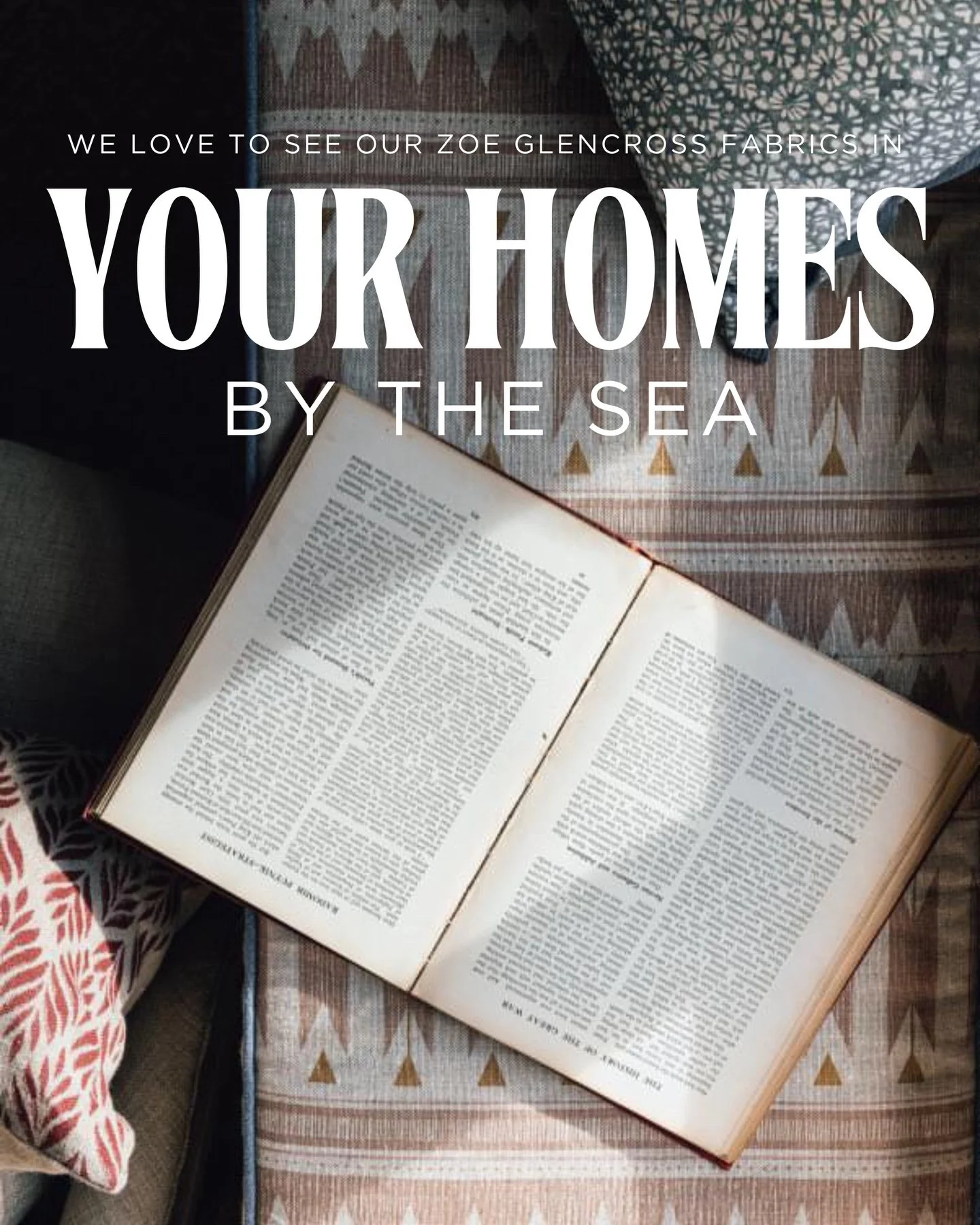 What a wonderfully cosy coastal cottage furnished with so many of our beautiful fabrics. 

It&rsquo;s always lovely to see our fabrics in situ in your homes.  With beautiful views, this characterful holiday let @breakersandtides layers pattern and te