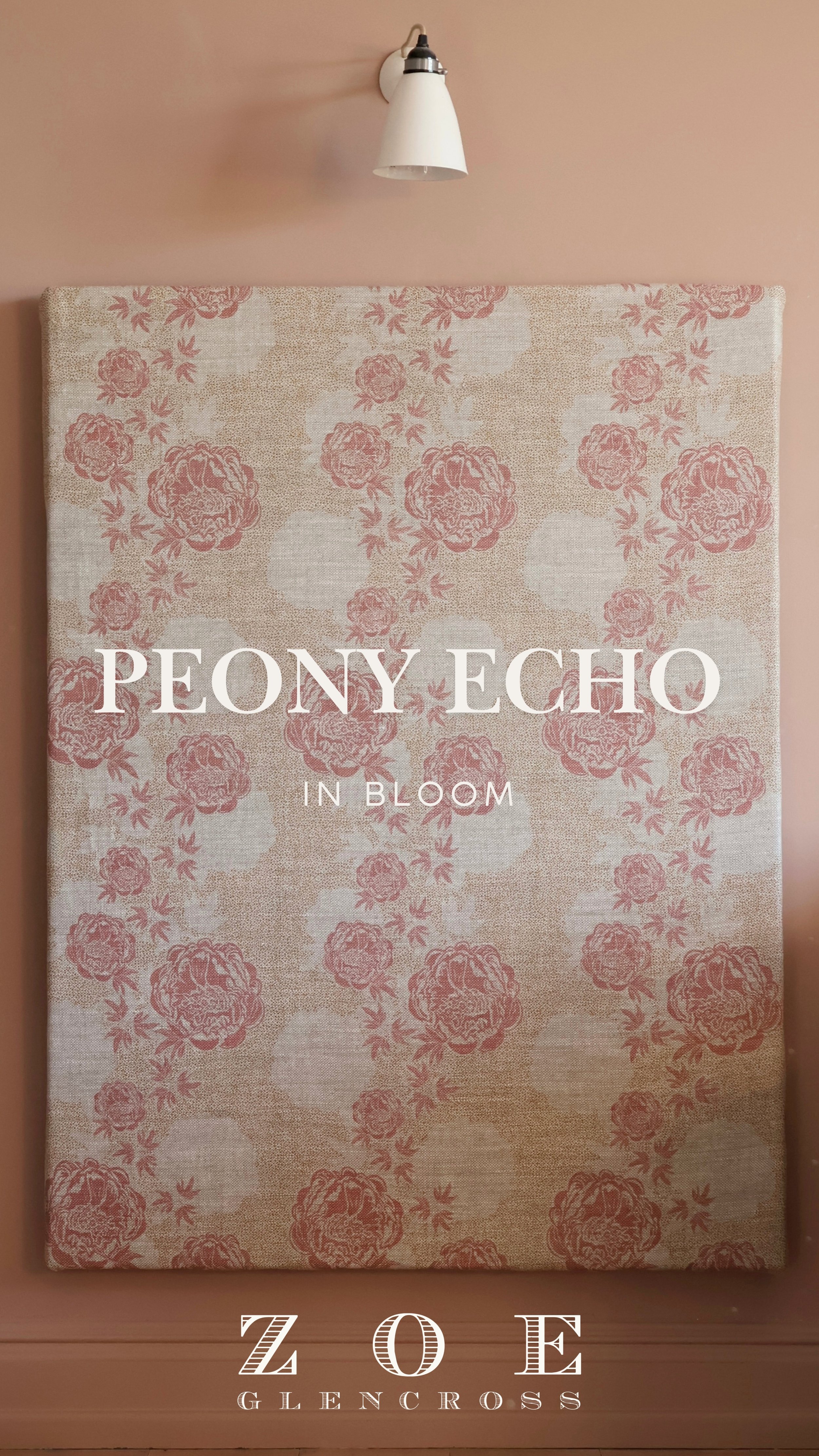 NEW Peony Echo Design for Fabric and Wallpaper