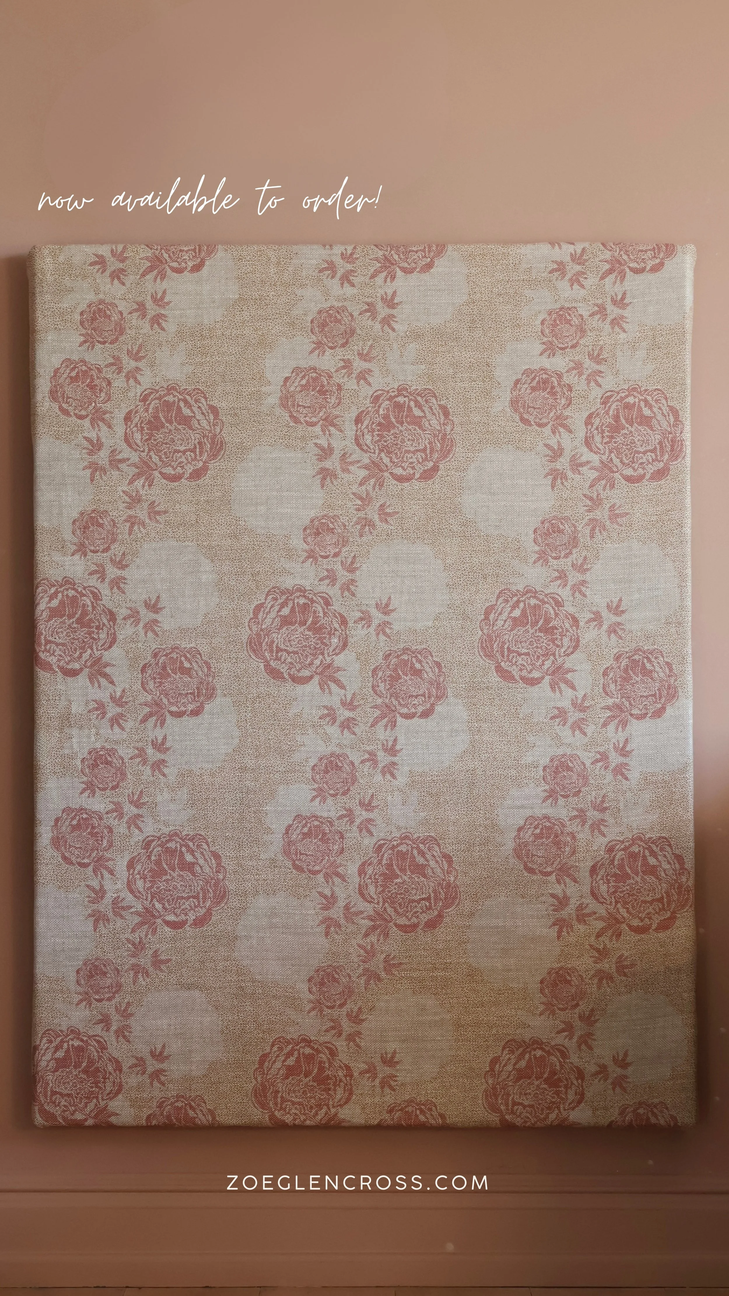Peony Echo Terracotta and Ochre fabric