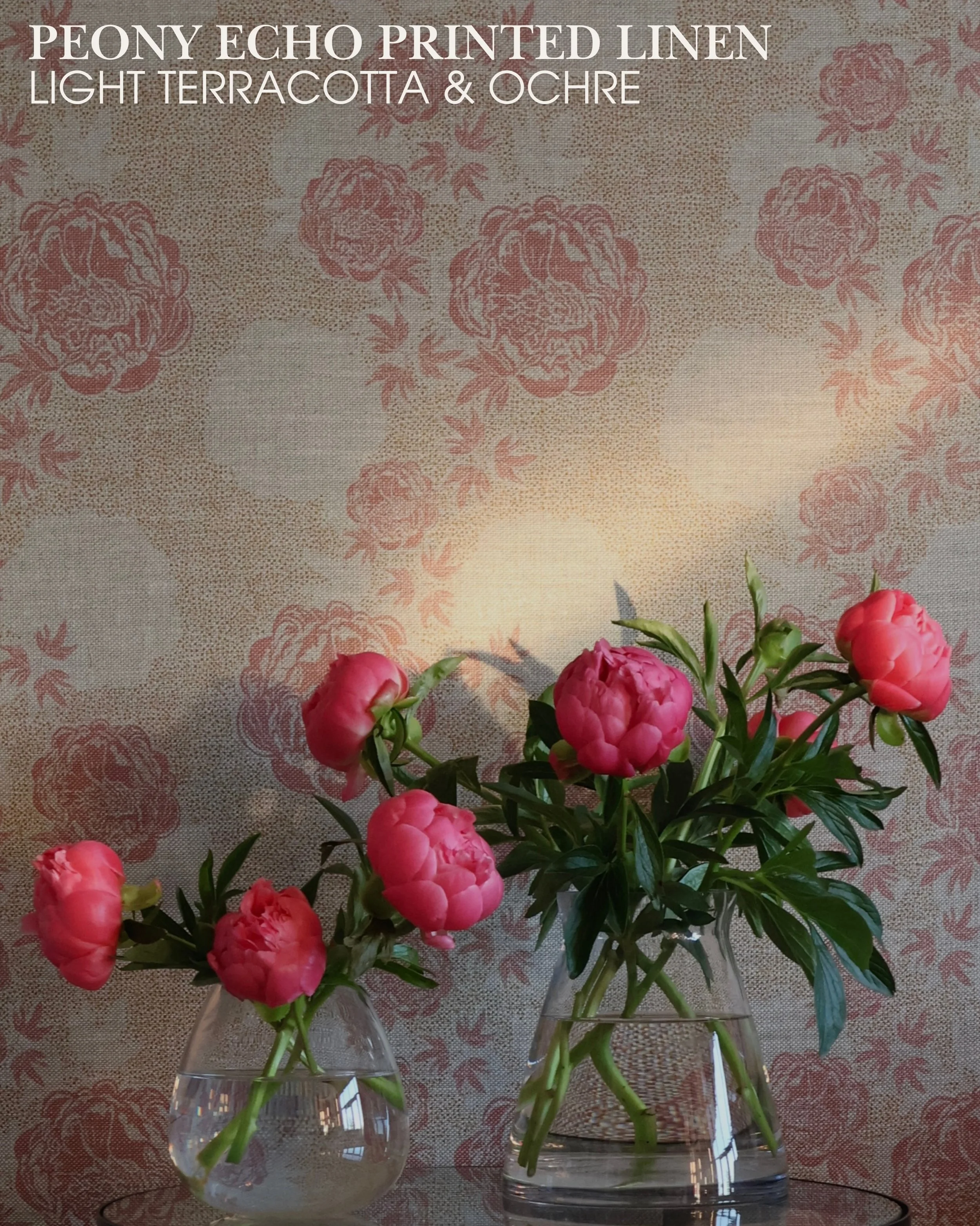 Wishing you all a wonderful weekend with flowers! 

Peony Echo printed linen in Light Terracotta &amp; Ochre. 

#zoeglencrossfabrics 
#peonyfabric
#floralinteriors