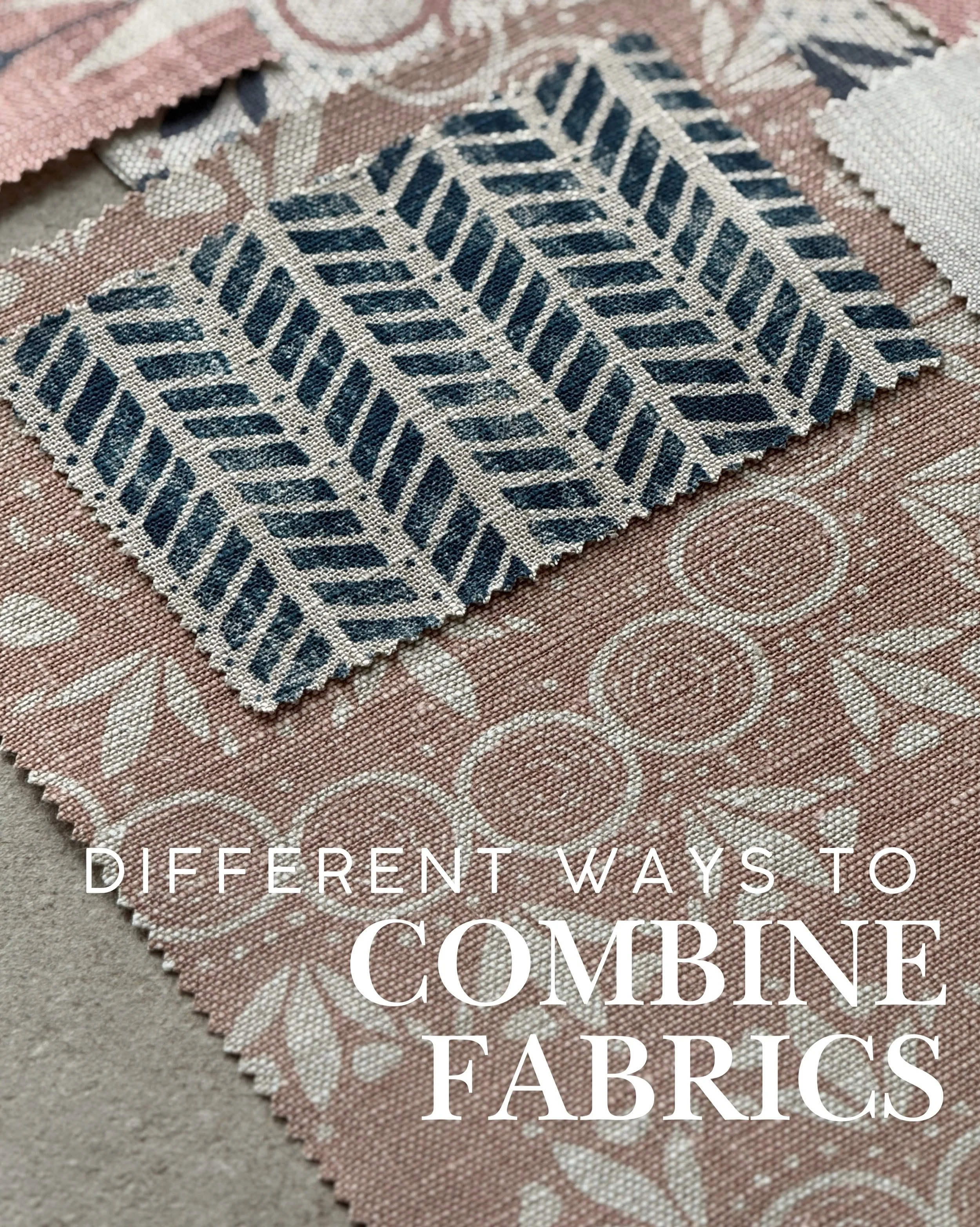 Featuring some of our favourite fabrics: 

Mottram Meadow Inky Sky
Slade Stripe Inky Sky on white
Palma Sol Toasted Almond 
Roca Molinos Terracotta &amp; Pool
Porto Terracotta &amp; Pool
Palma Sol Blue Trio

#zoeglencrossfabrics
#interiors 
#printedl