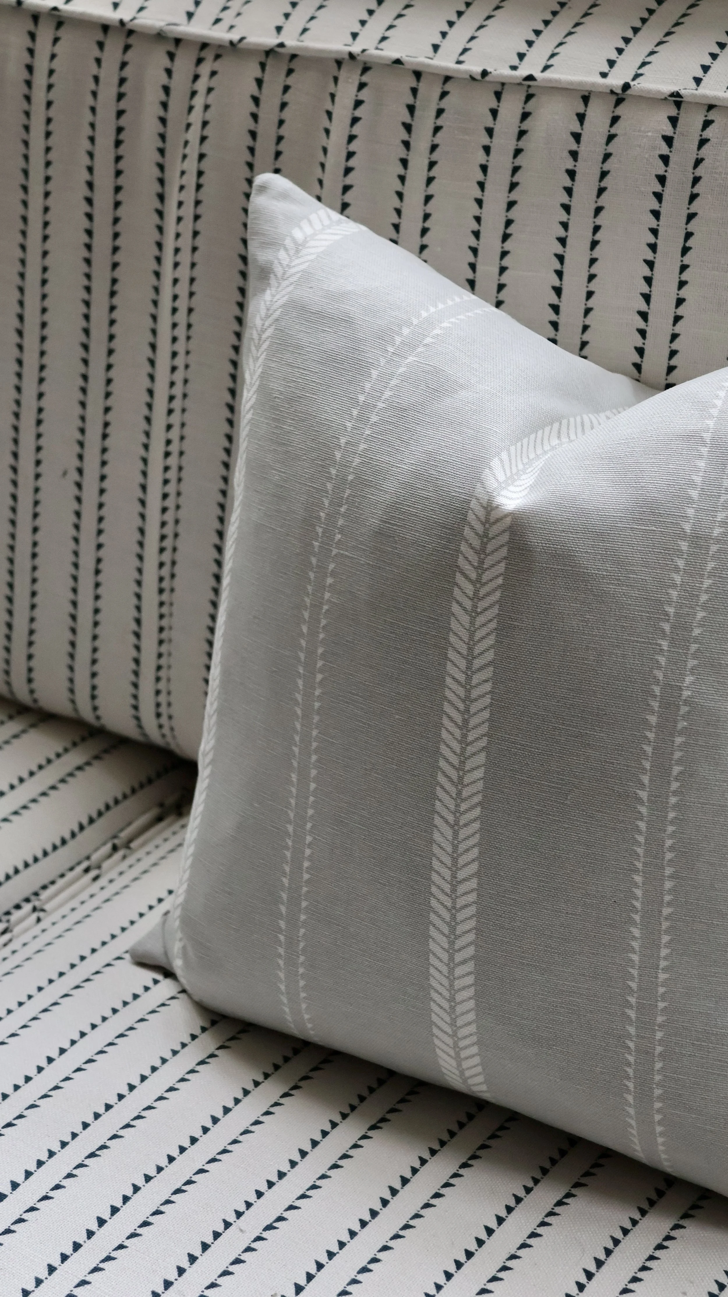 Slade Stripe Rock Grey Cushion