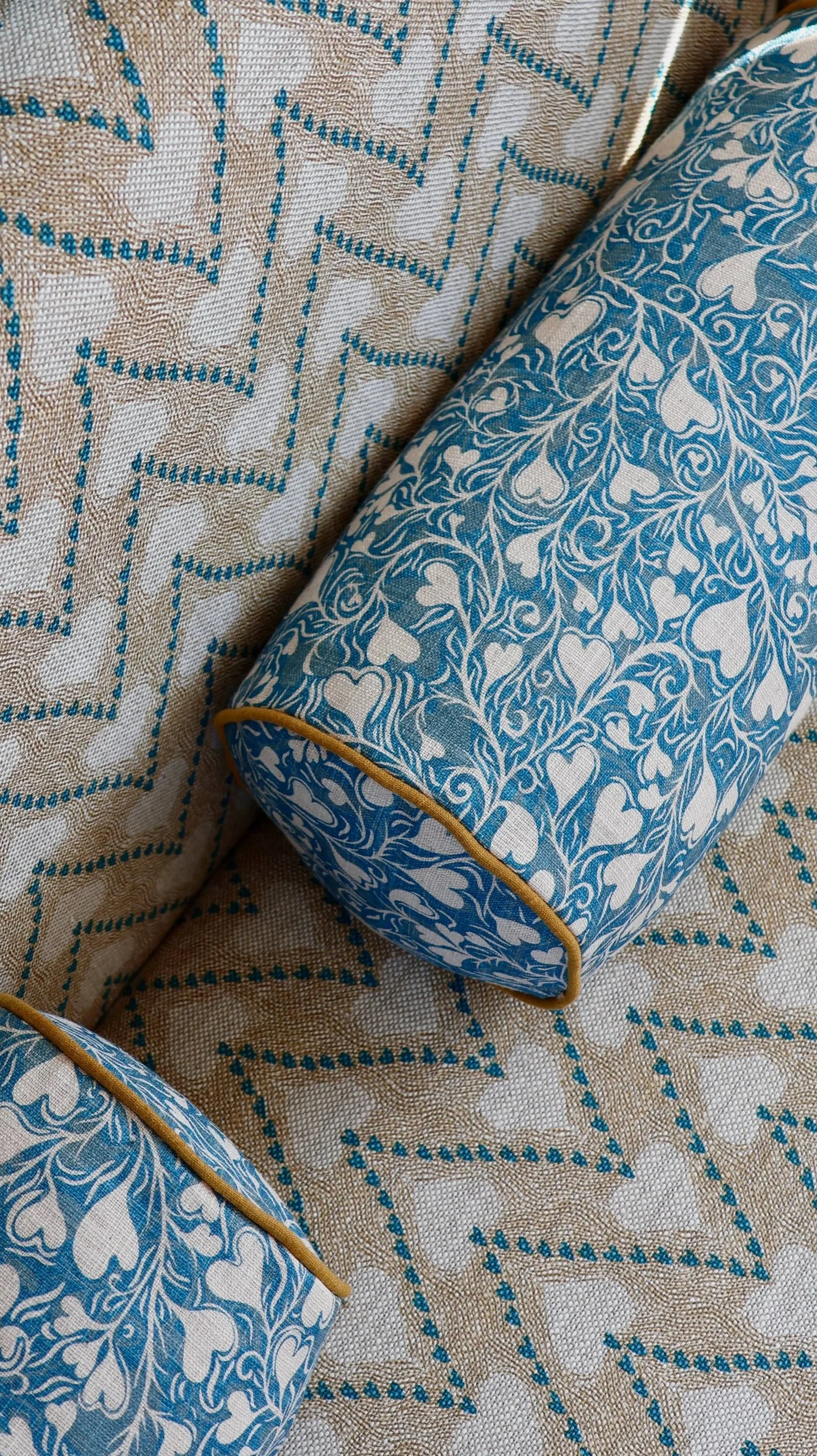 Perdu Teal & Blue Bolster