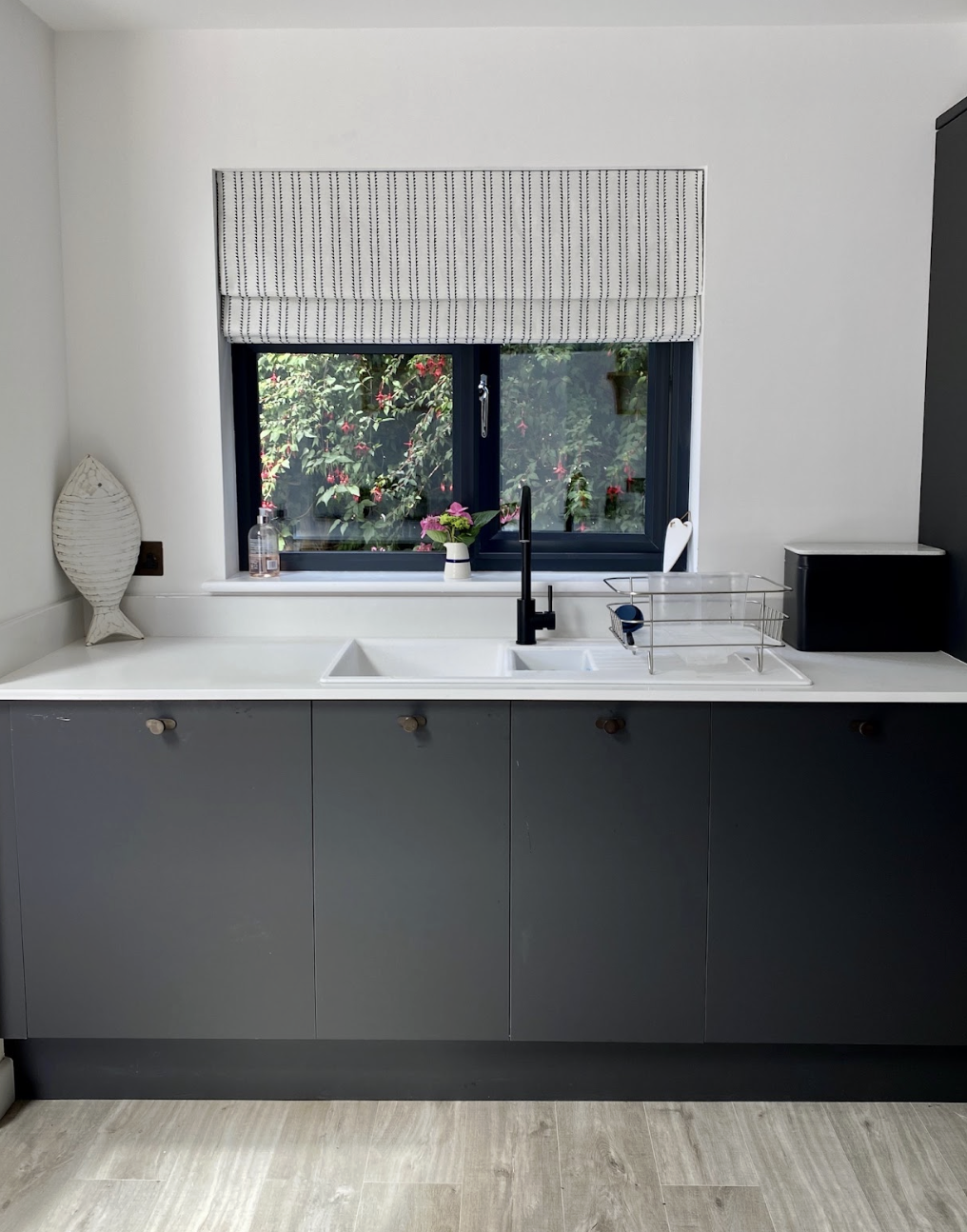Windmill Wood Inky Sky Roman Blind