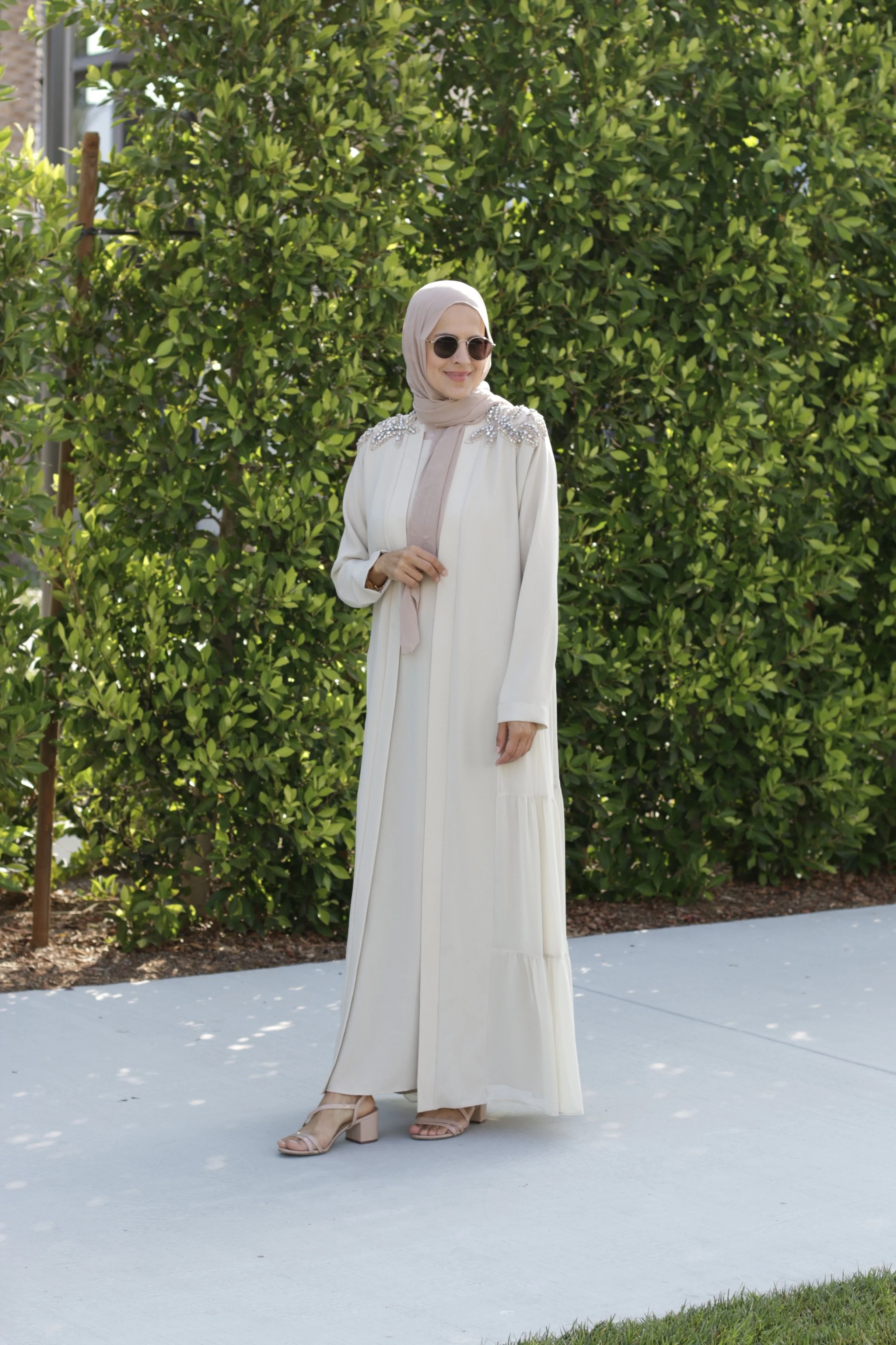 Lana Cream Abaya Set