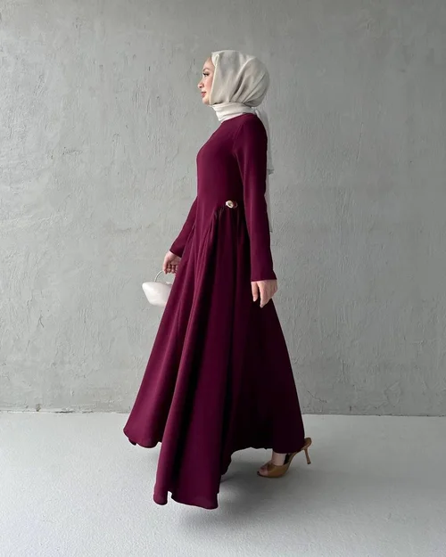 3/4 sleeve long dresses for wedding guest Floor-Length V-Neck Wedding Guest Dress with 3/4 Sleeves and Criss-Cross  Ruching – misshow.com main image 0