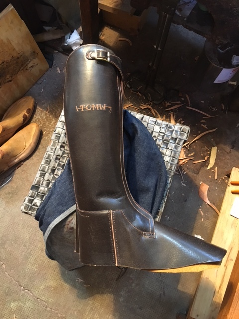Cardovan leather polo boot in the works