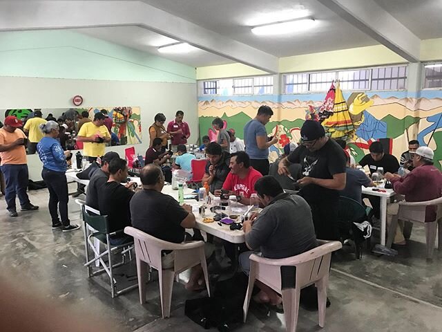 We&rsquo;re in San Carlos hosting a wetsuit repair workshop with the dive fishermen here. We have 28 students, 27 men and 1 woman, all divers! Day 1 focused on gluing, sewing and  making koozies. Everyone was really focused and had a lot of fun. Toda