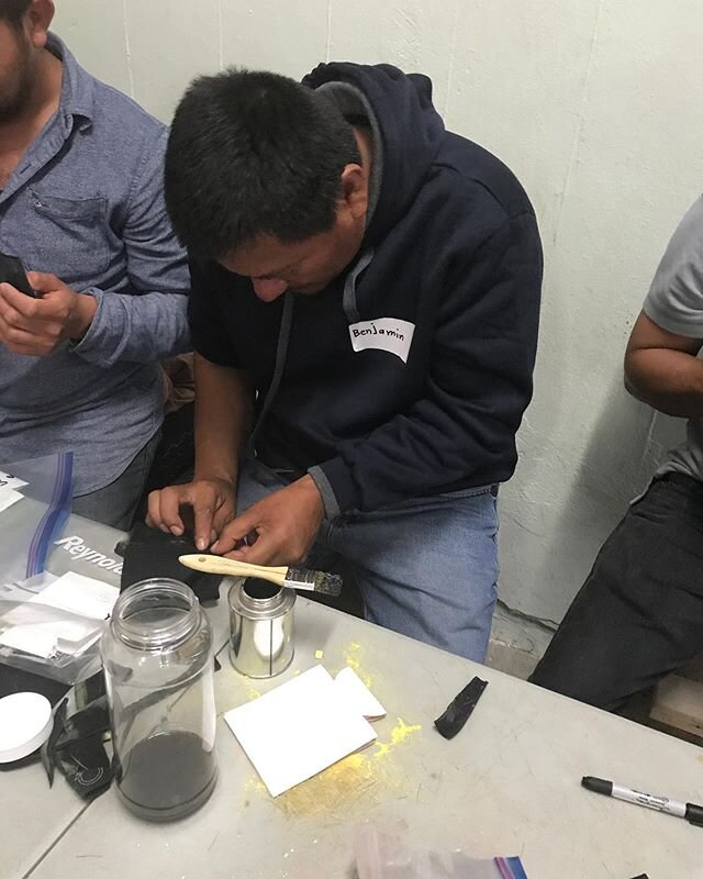 We&rsquo;re in San Carlos hosting a wetsuit repair workshop with the dive fishermen here. We have 28 students, 27 men and 1 woman, all divers! Day 1 focused on gluing, sewing and  making koozies. Everyone was really focused and had a lot of fun. Toda