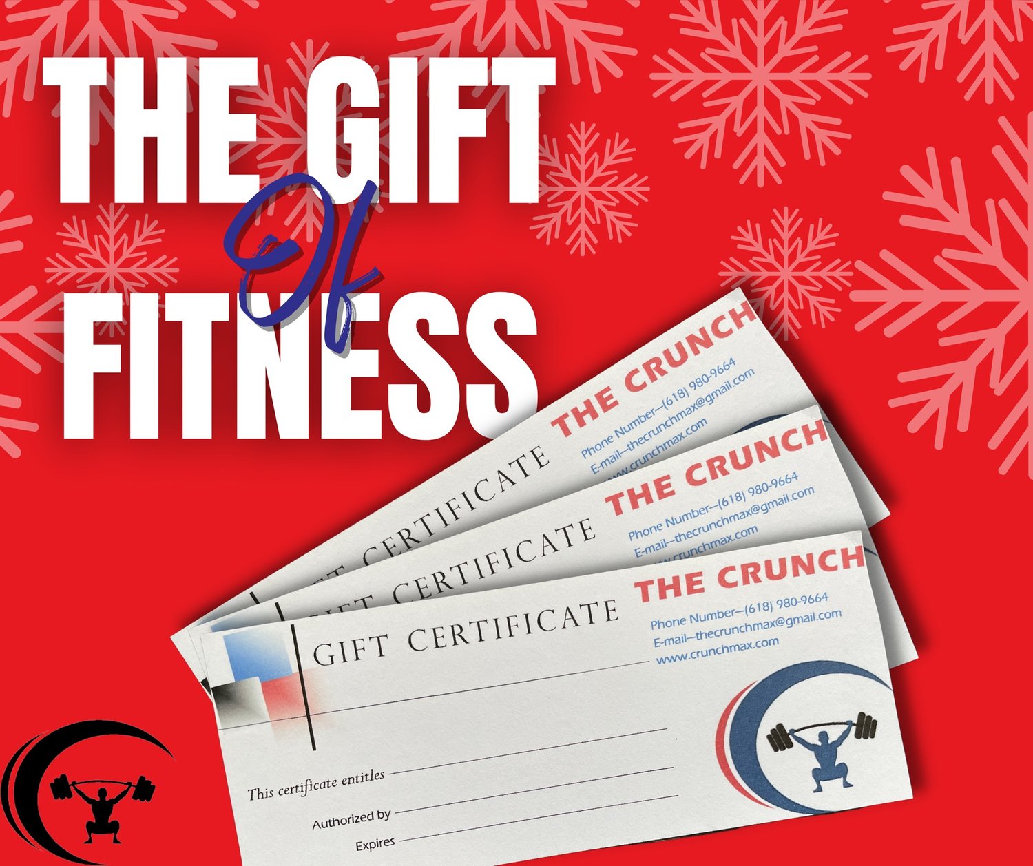 Christmas Gym Membership Gift Voucher Template
