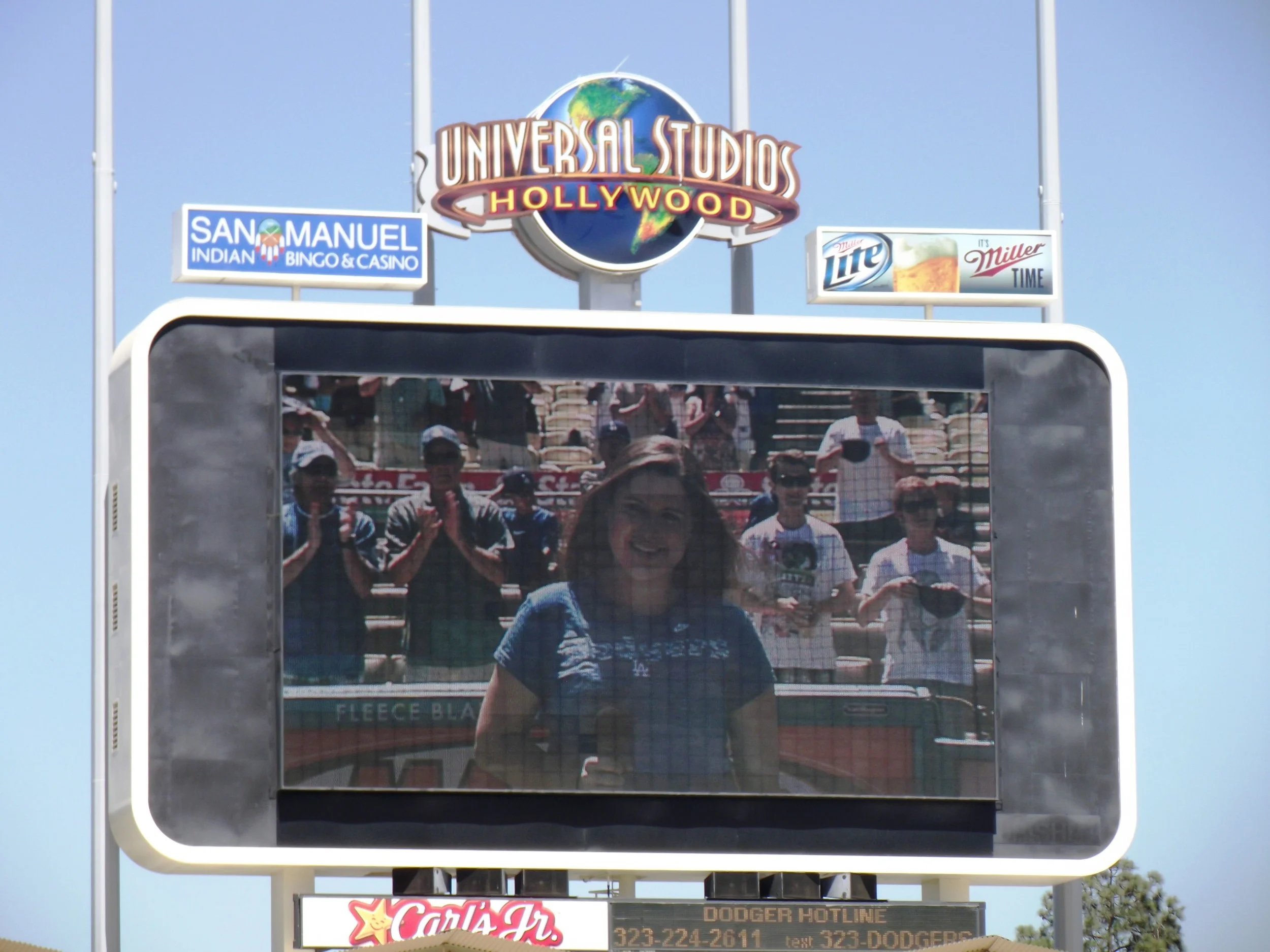 Malia sings again at Dodger Stadium.JPG