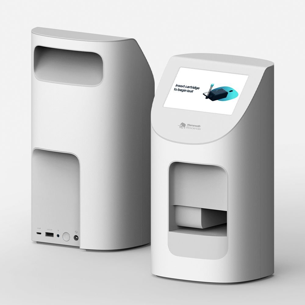A product design image of a lab device designed for Mammoth Biosciences. Click for more information.