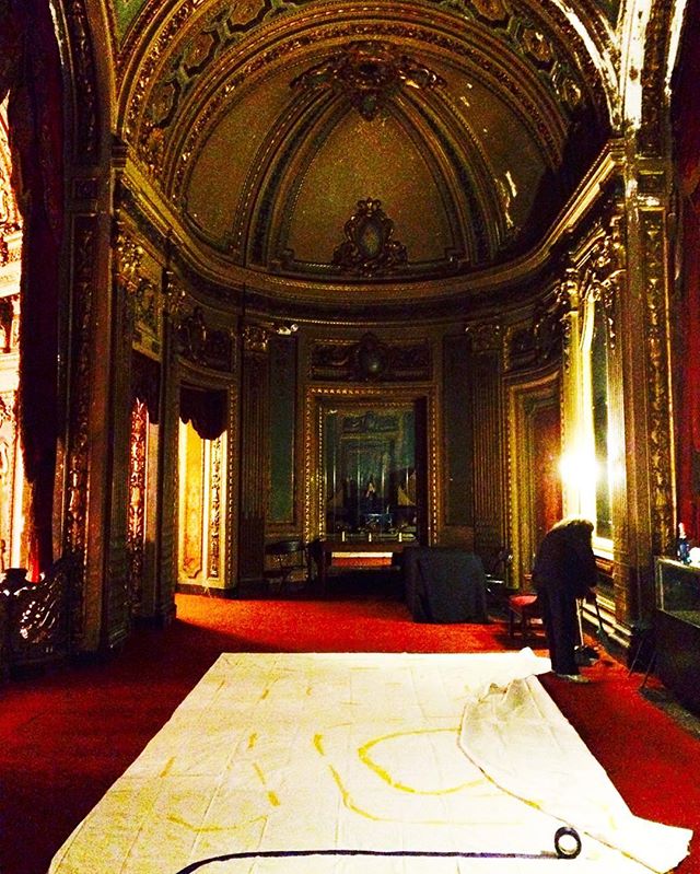 Installation of Labyrinth no. 7 is in progress at the Loew's Landmark Theater @tedxjerseycity ! #fancy
