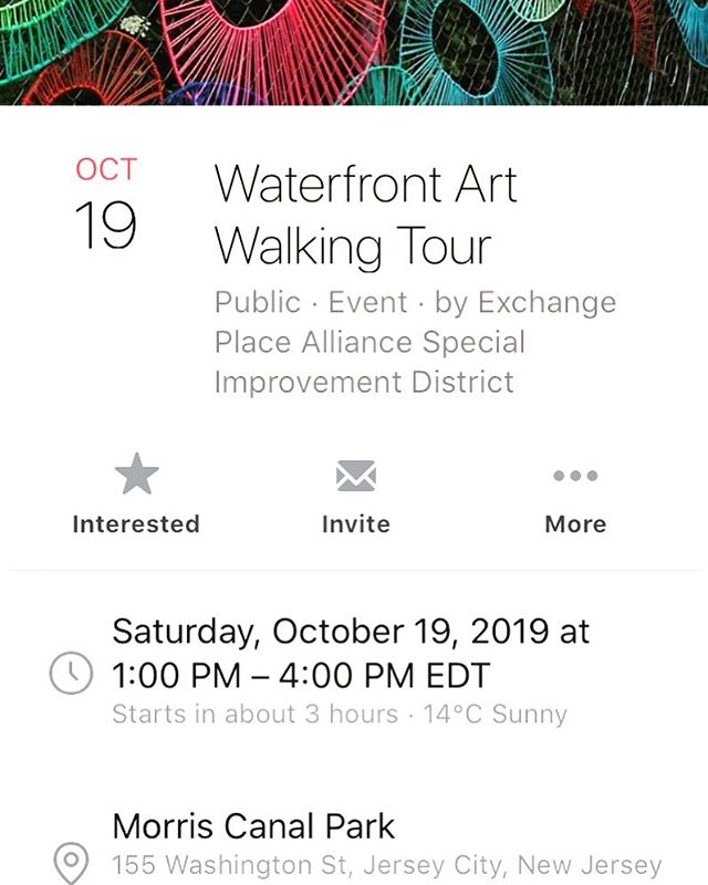 Happening today, lead by @deirdrenewmandecorativepaint and the @exchangeplacealliance ! Visit #labyrinthno9 and lots of other awesome public art. Starts at 1p at Morris Canal Park 🗺
