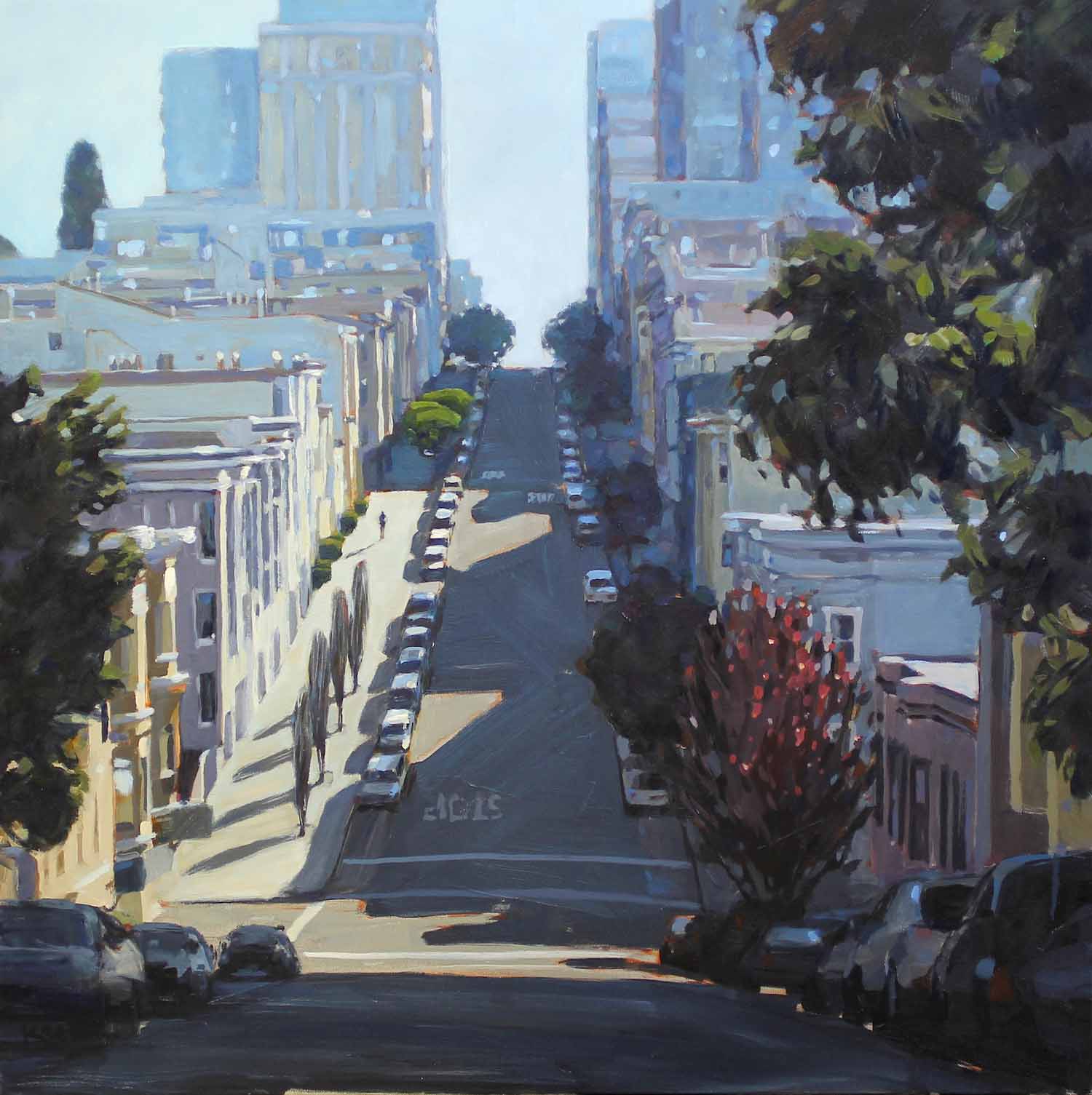 Morning Run up Jones St., Russian Hill