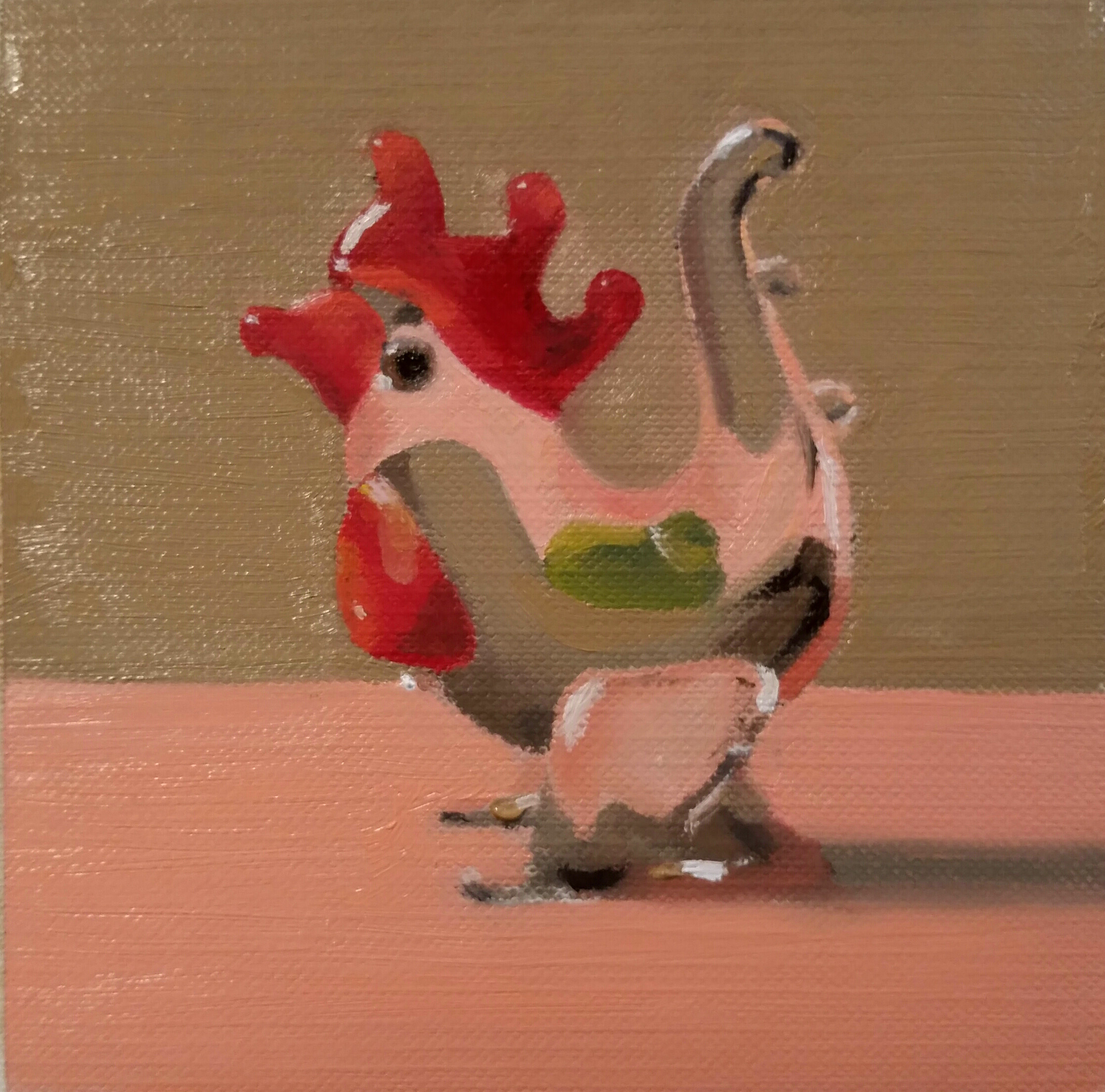 Tiny Glass Rooster