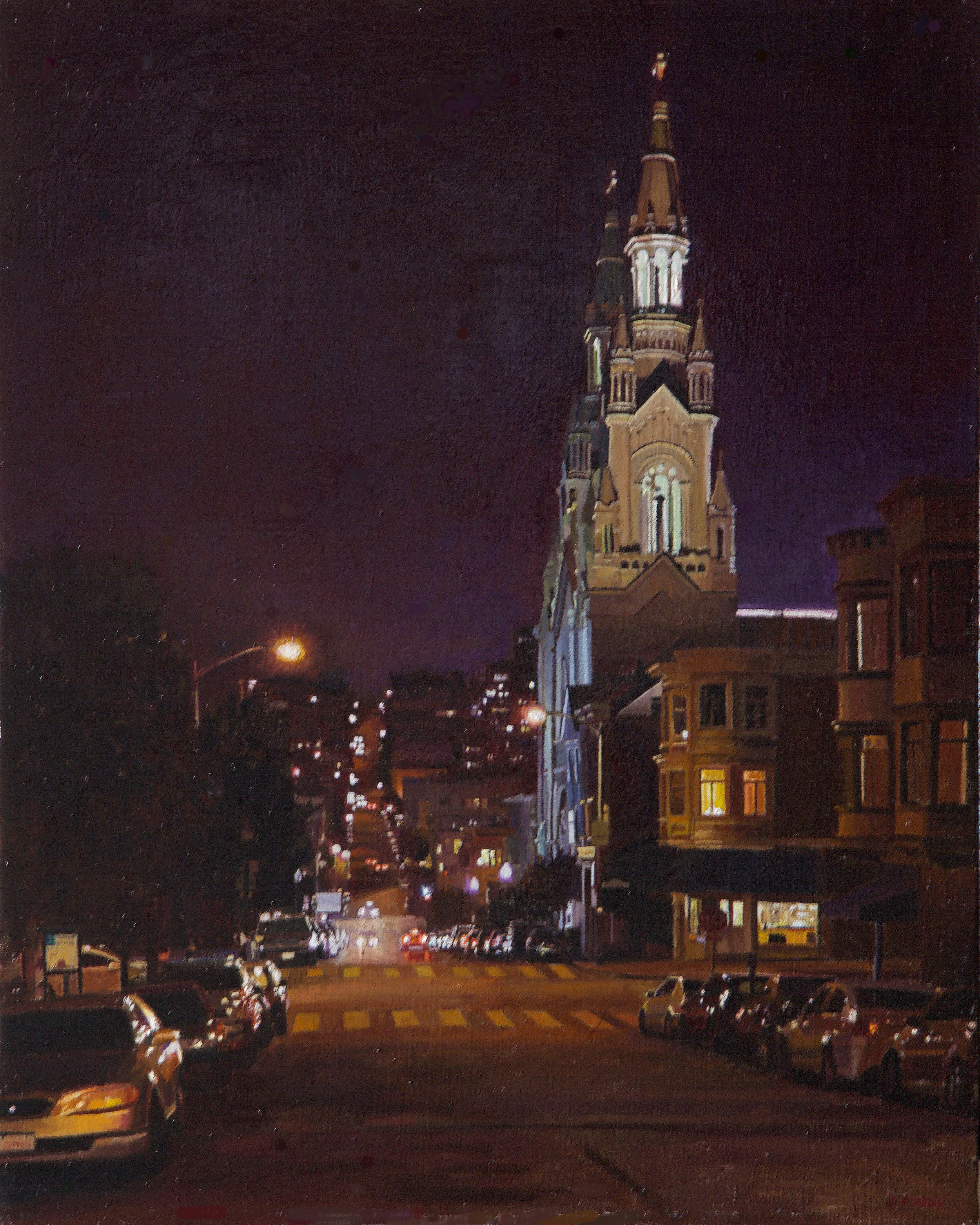 St. Peters and Paul's Church at Night 