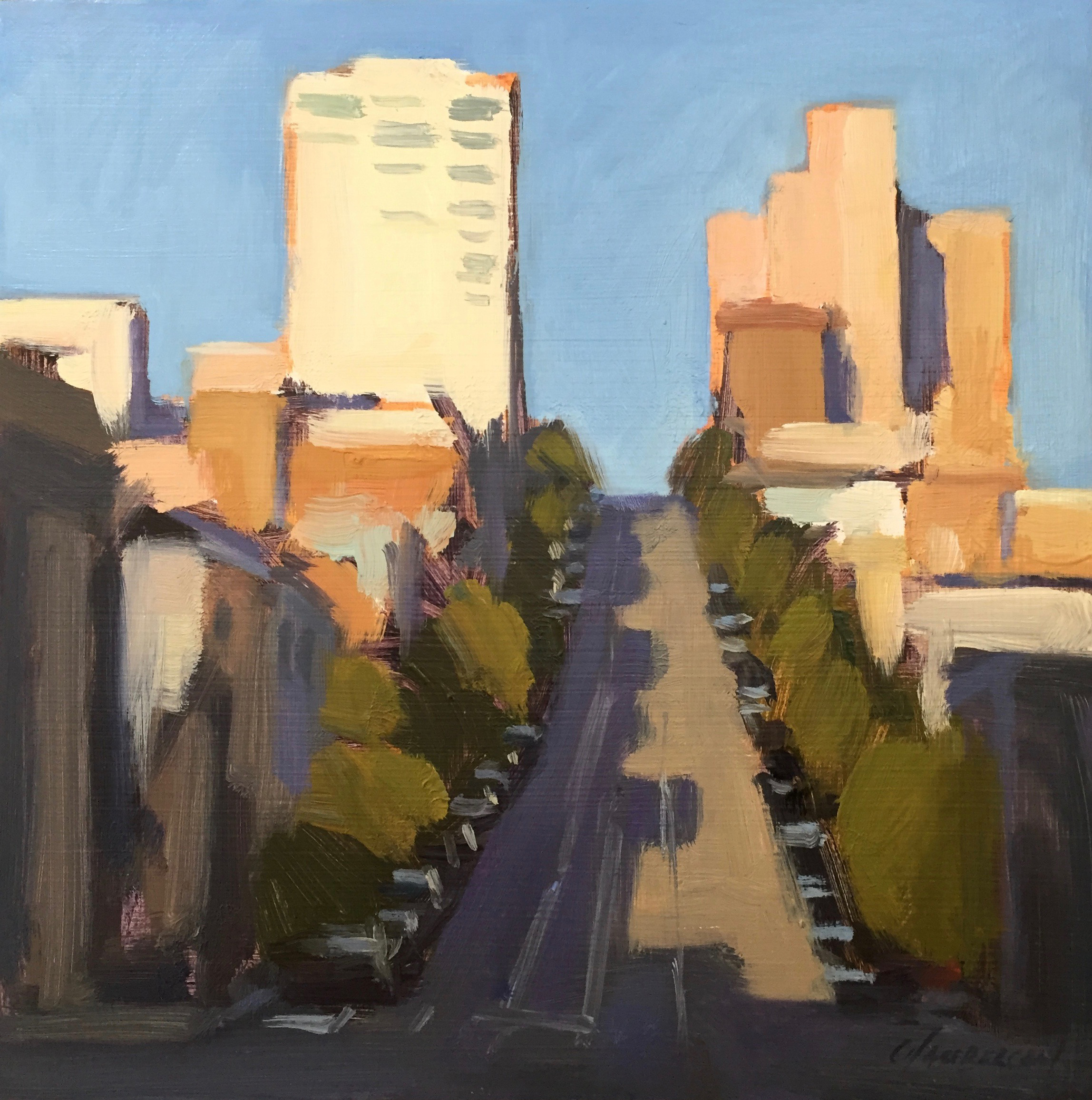 Shadows on California (plein air)