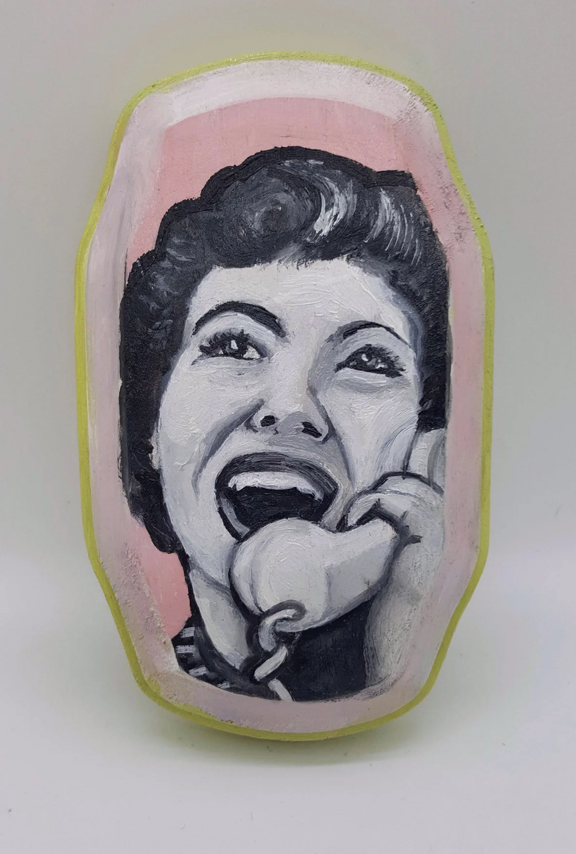 by Barbara Pollak-Lewis, oil on wood, 3” x 5” - $145