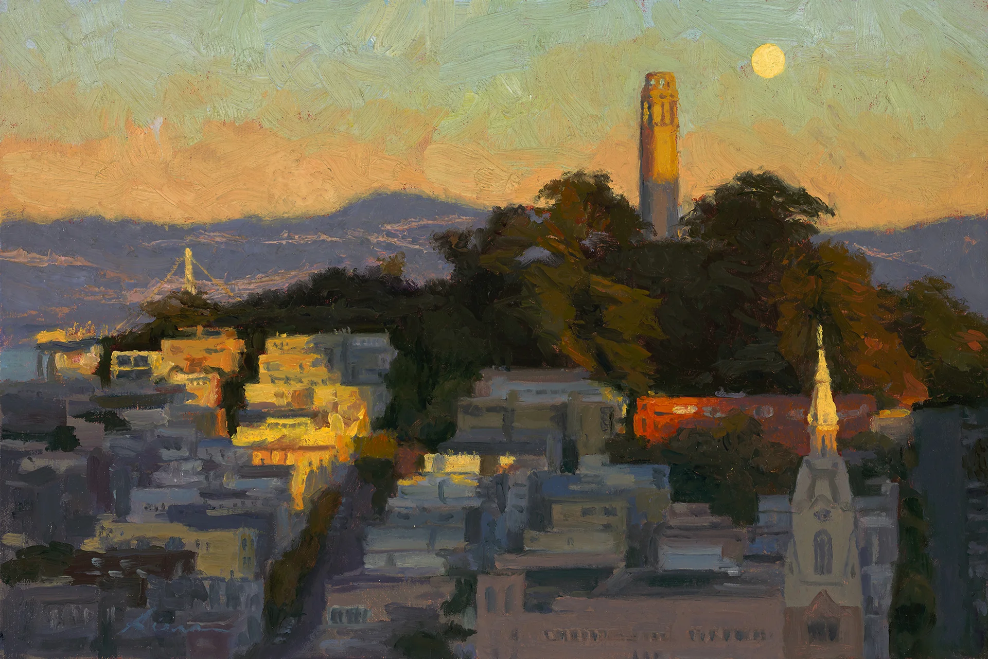 Moonrise Over Coit Tower
