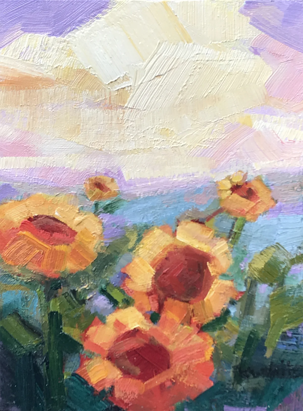 Sunflowers and Lemon Cloud