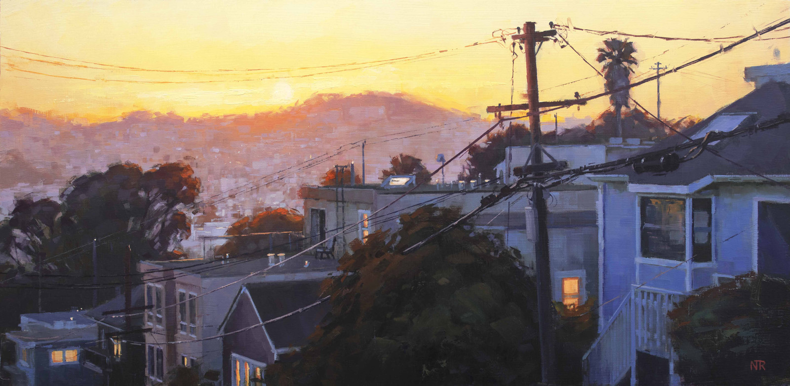 Rooftops and a Setting Sun