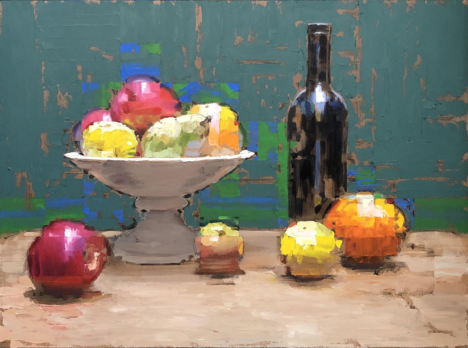 Still Life with Green Background