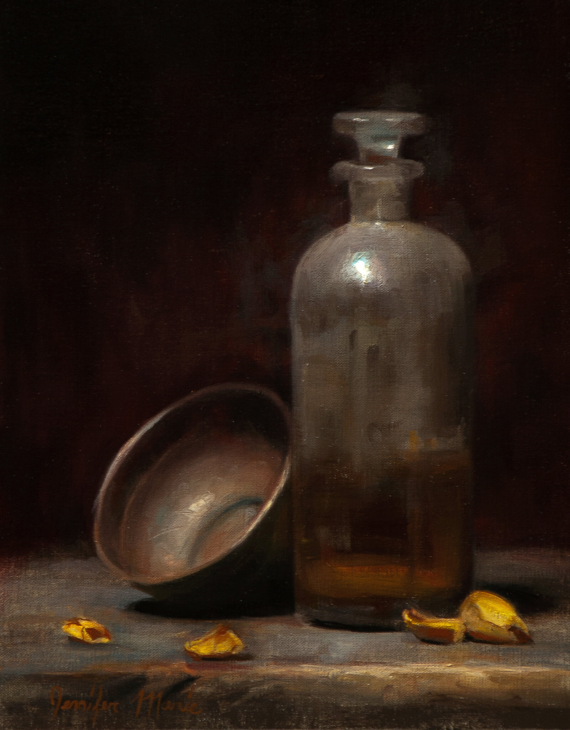 Oil and Dried Rose Petals