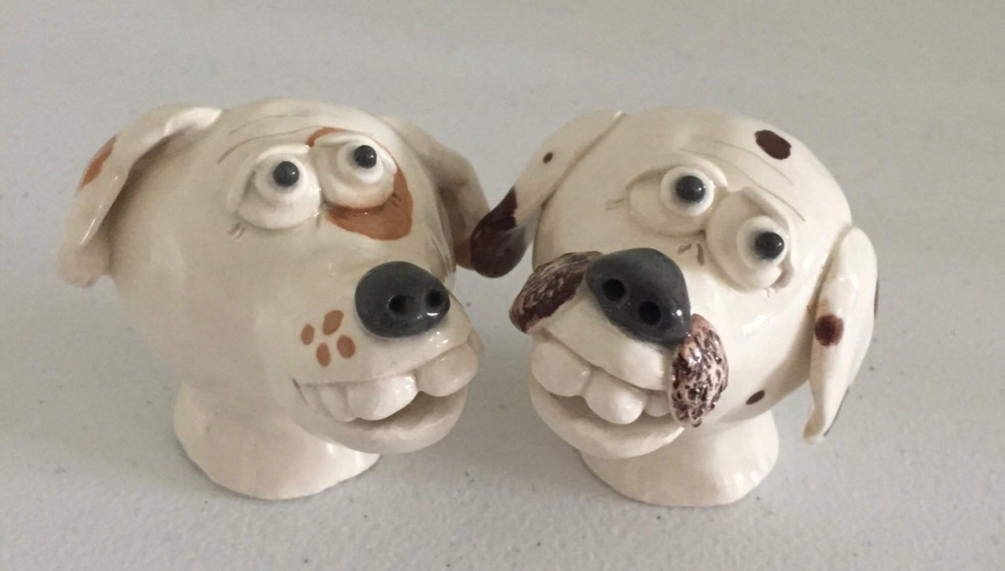 Salt & Pepper Dog Heads
