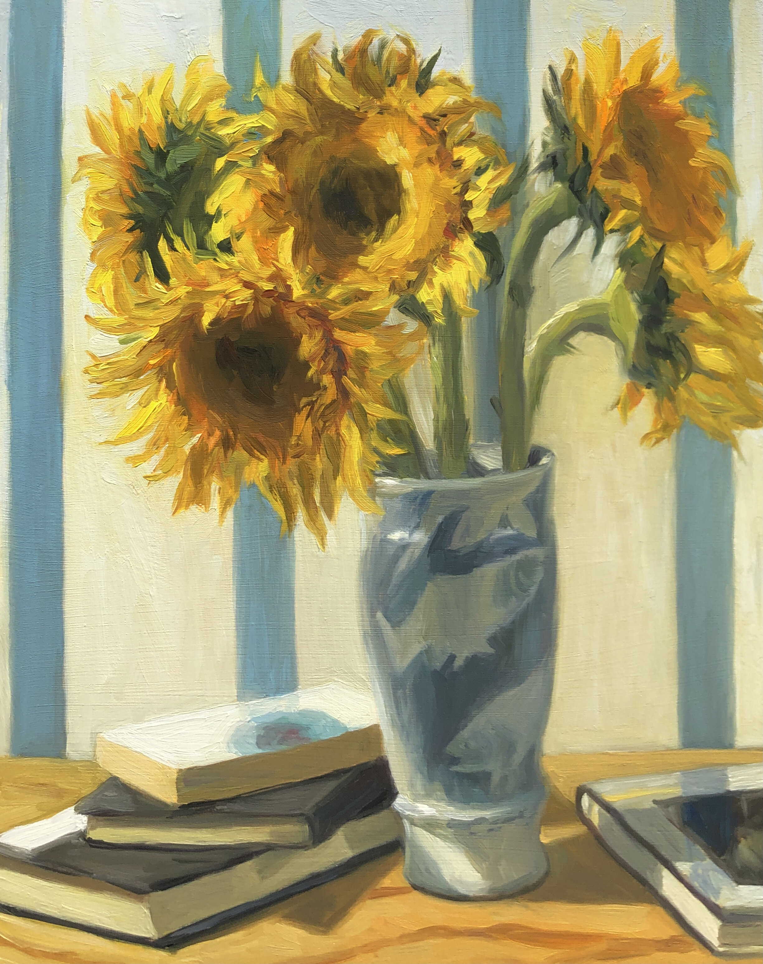 Sunflowers and Books