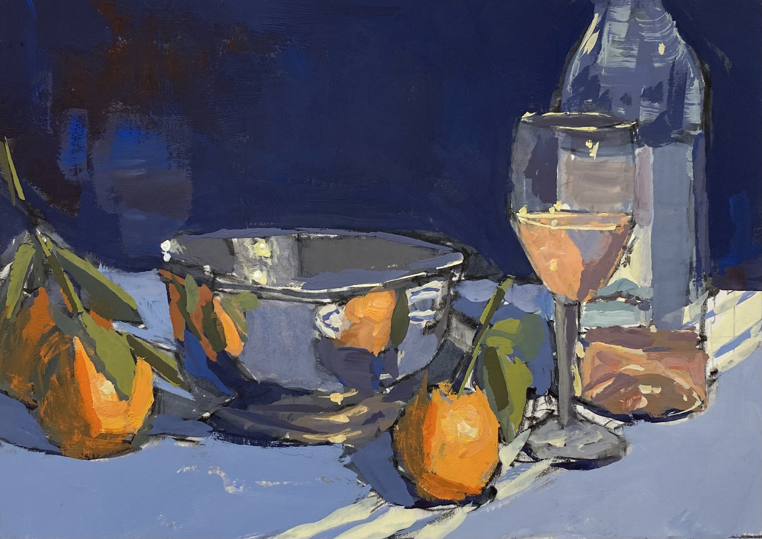 Still Life with Mandarins and Rose by Bruce Katz
