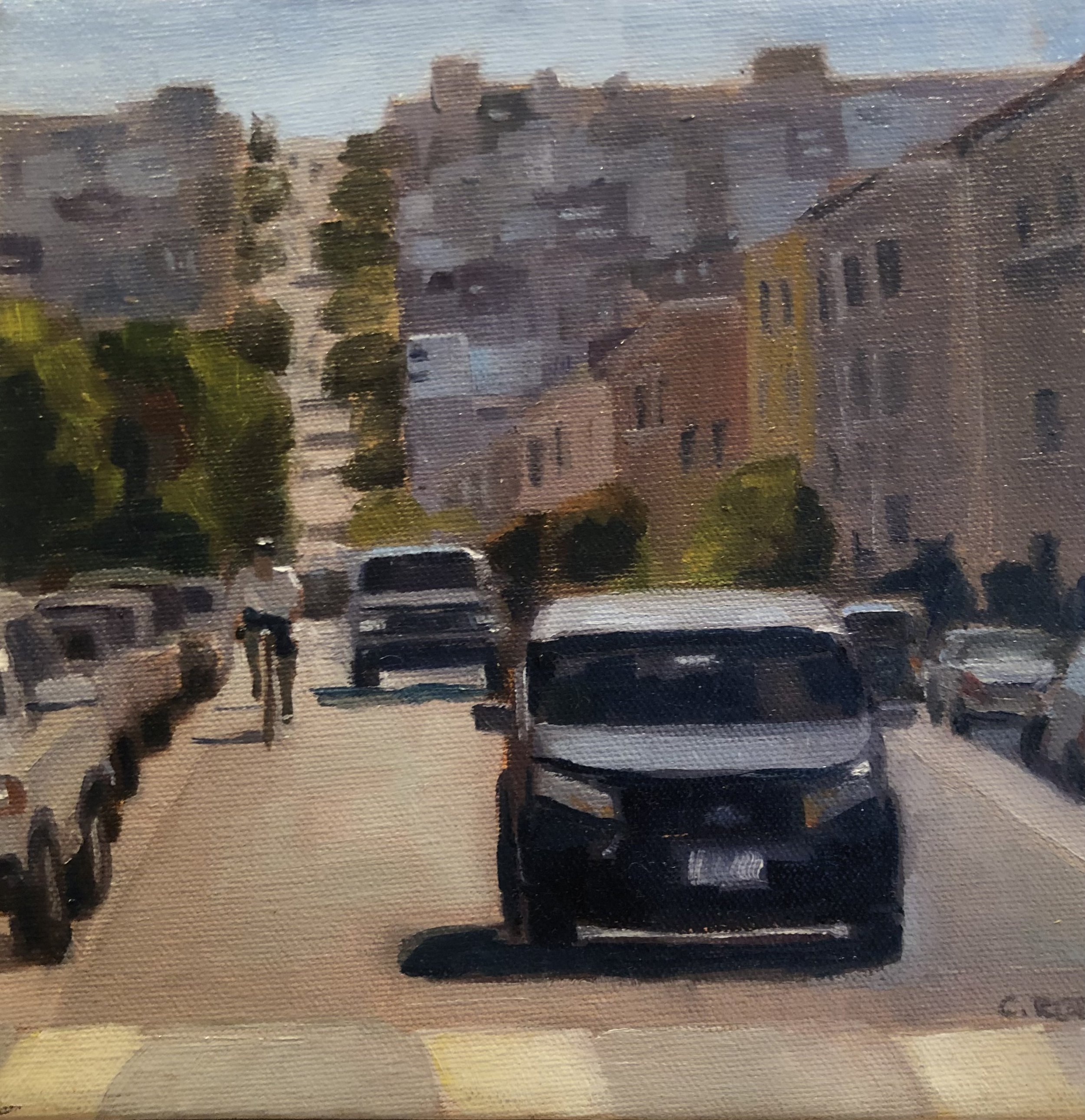 Looking Uphill on Lombard by Carla Roth