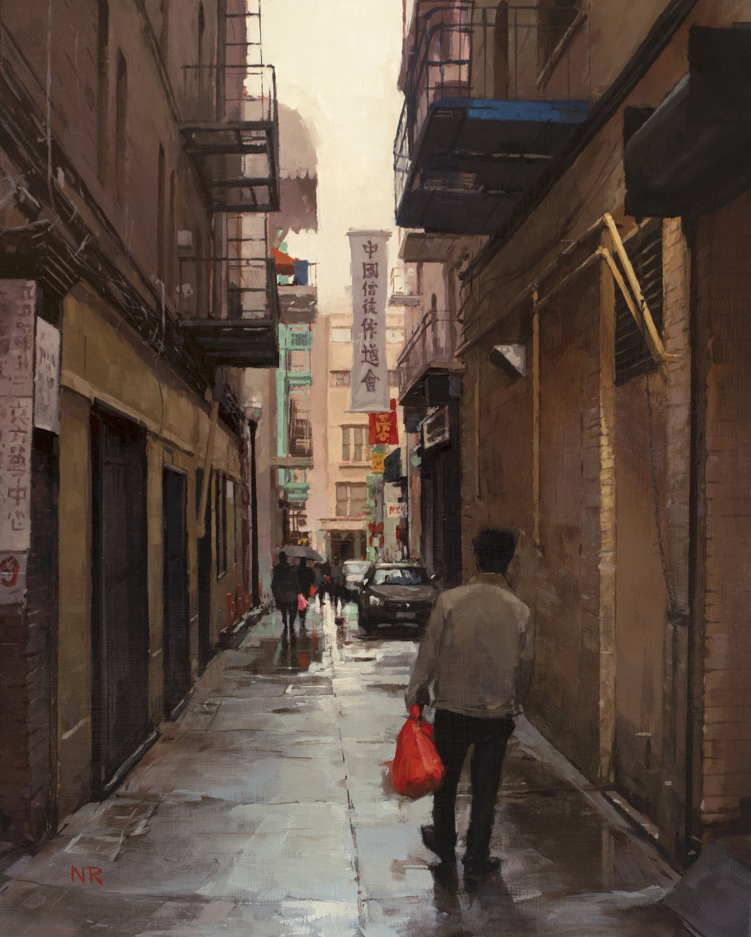 Afternoon Rain on Ross Alley by Nate Ross