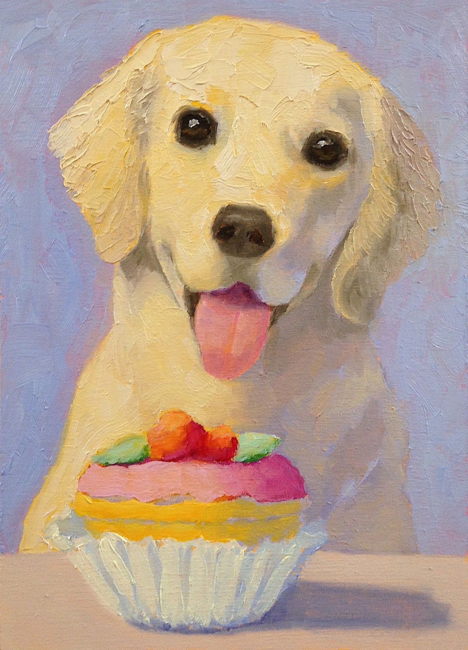 Lab with Cupcake by Pat Doherty