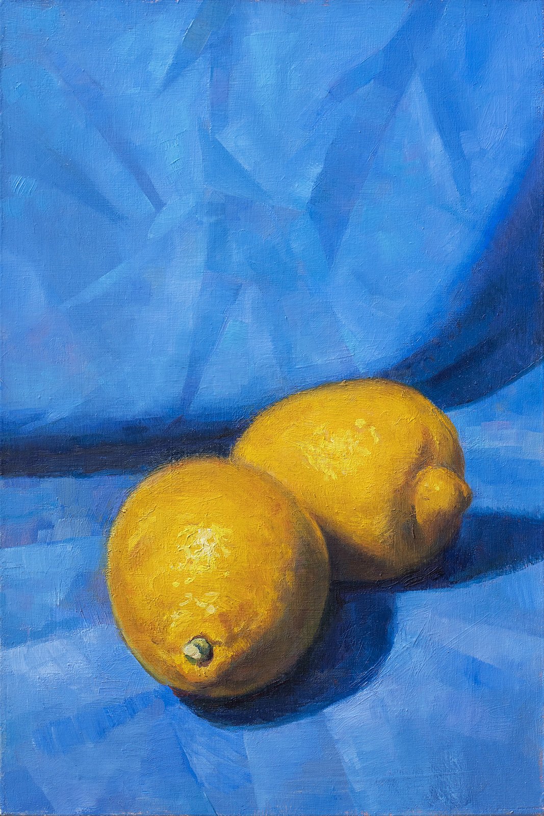 Two Lemons on Blue by T. Garrett Eaton
